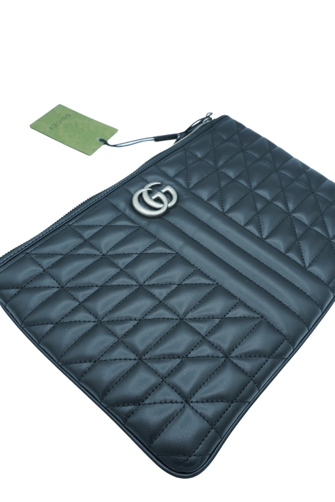 GUCCI - GG Marmont Black Matelasse Zip Pouch