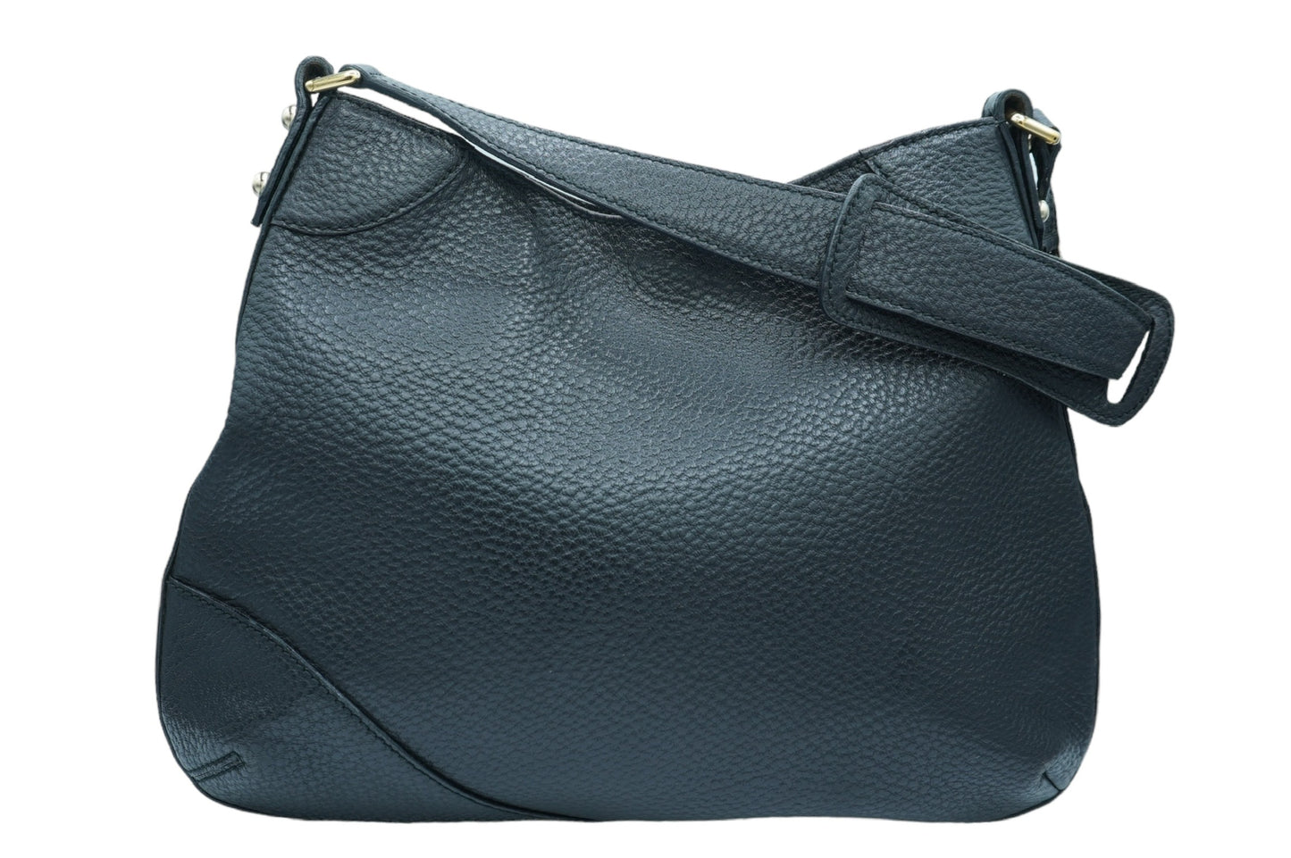 GUCCI - Horsebit Shoulder Bag Black Leather