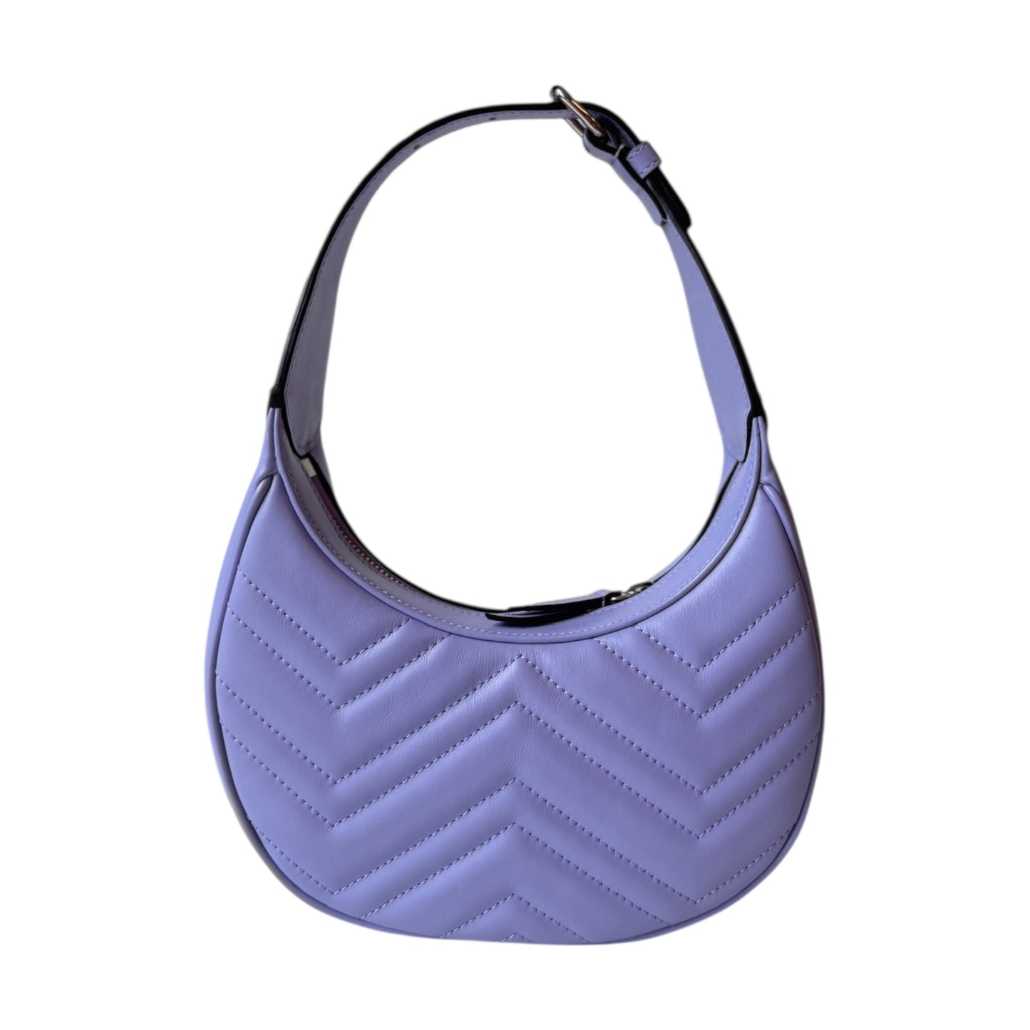 PRE-OWNED Lila GG Marmont Half-Moon Mini Shoulder Bag