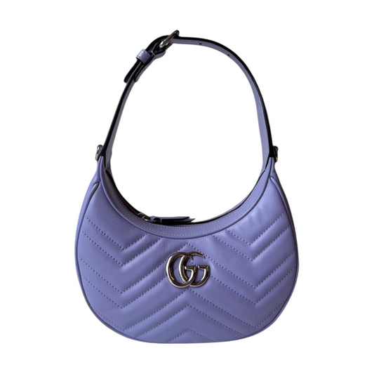 PRE-OWNED Lila GG Marmont Half-Moon Mini Shoulder Bag
