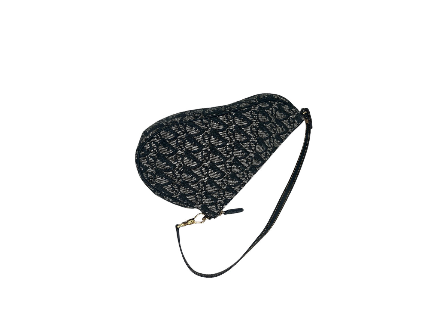 DIOR -  Jacquard Saddle Pouch Handbag