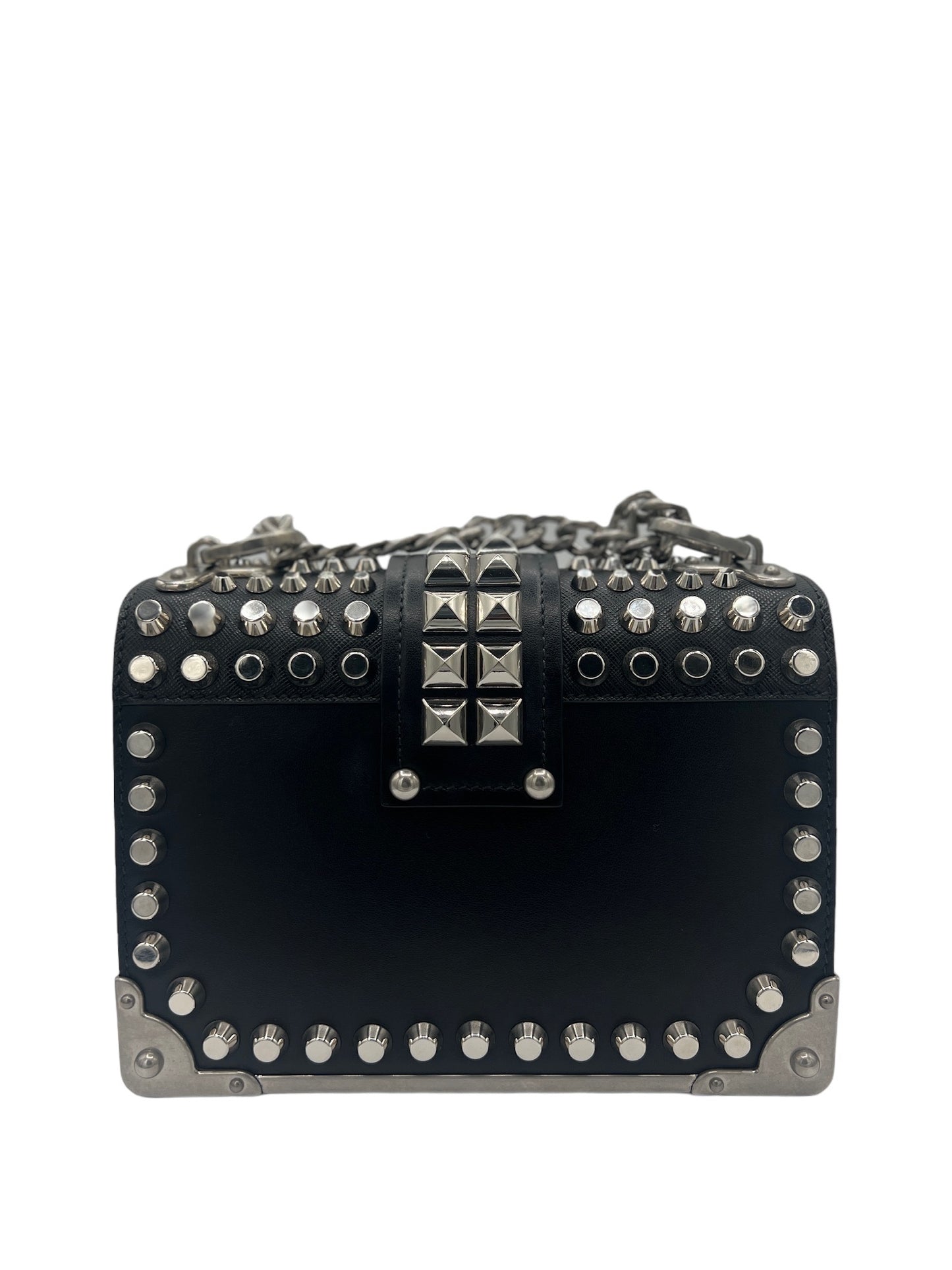 PRADA - Studded Saffiano Cahier Belt Crossbody Bag