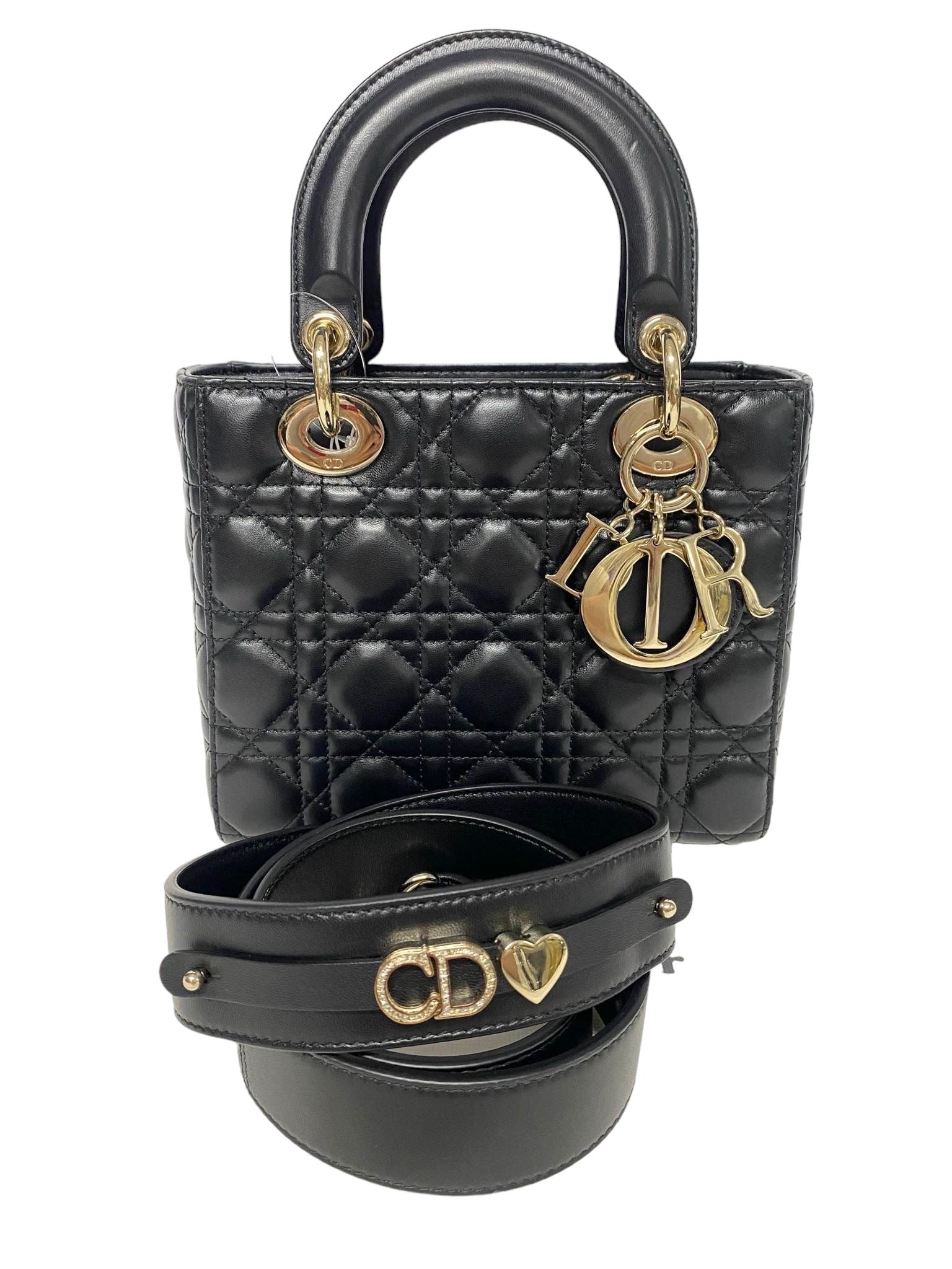 DIOR - Lady Dior Pequeño Cuero Negro