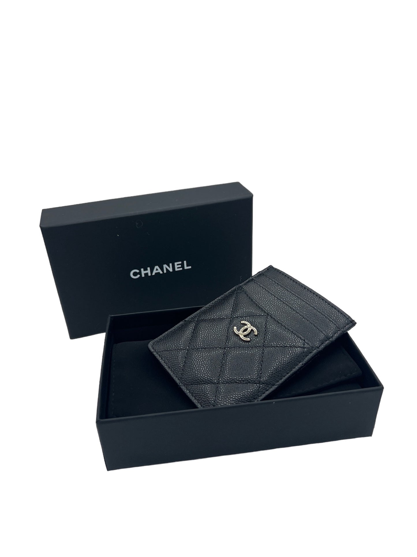 CHANEL - Black Caviar Skin Card Holder