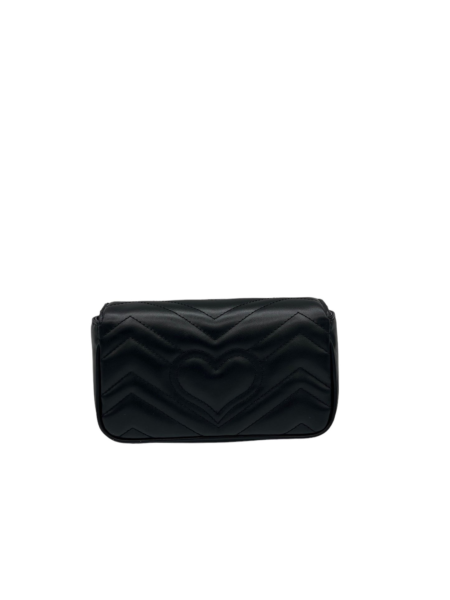 GUCCI - Black GG Super Mini Marmont Crossbody Bag