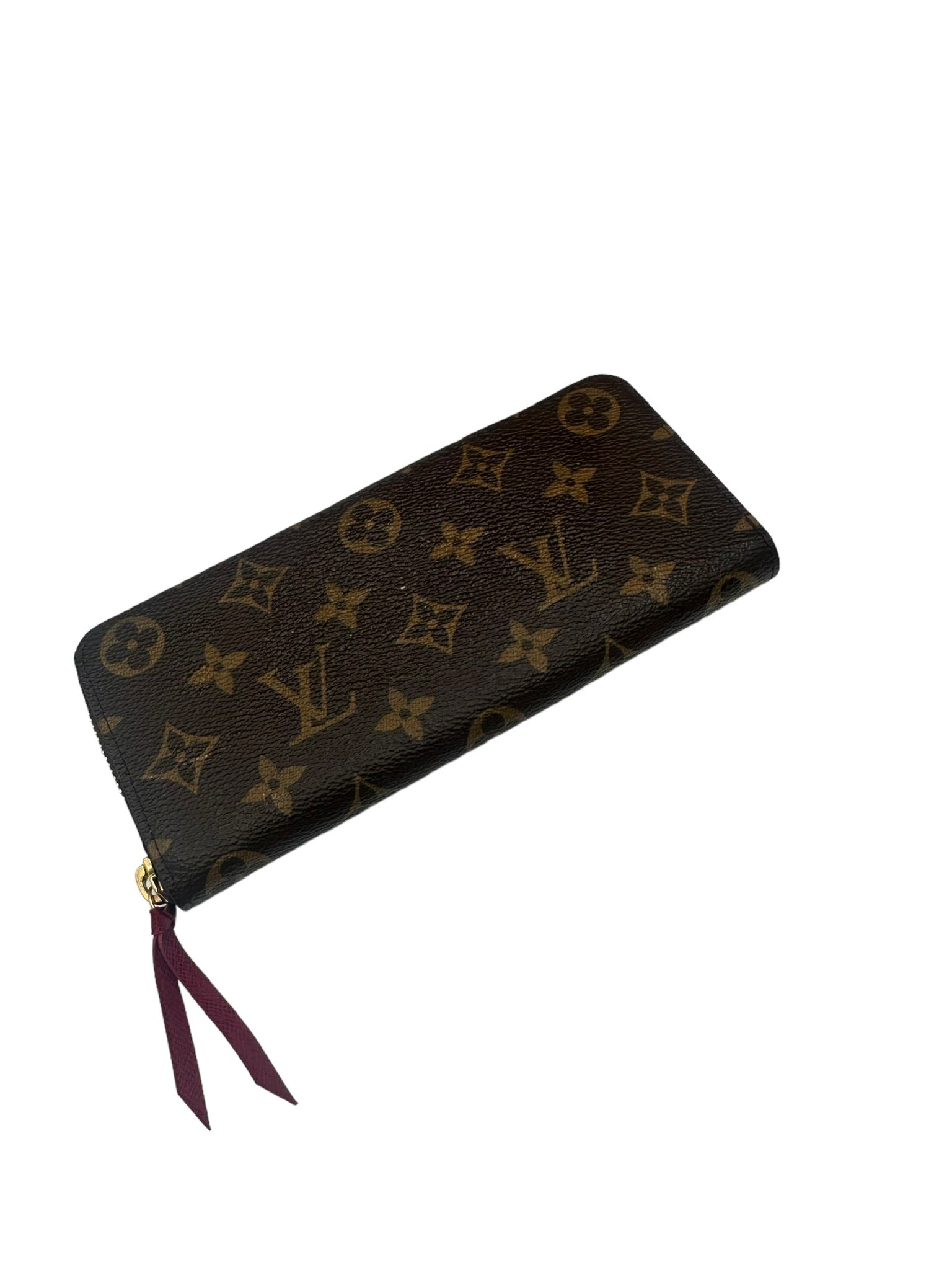 LOUIS VUITTON - Fuchsia Monogram Canvas Clemence Wallet