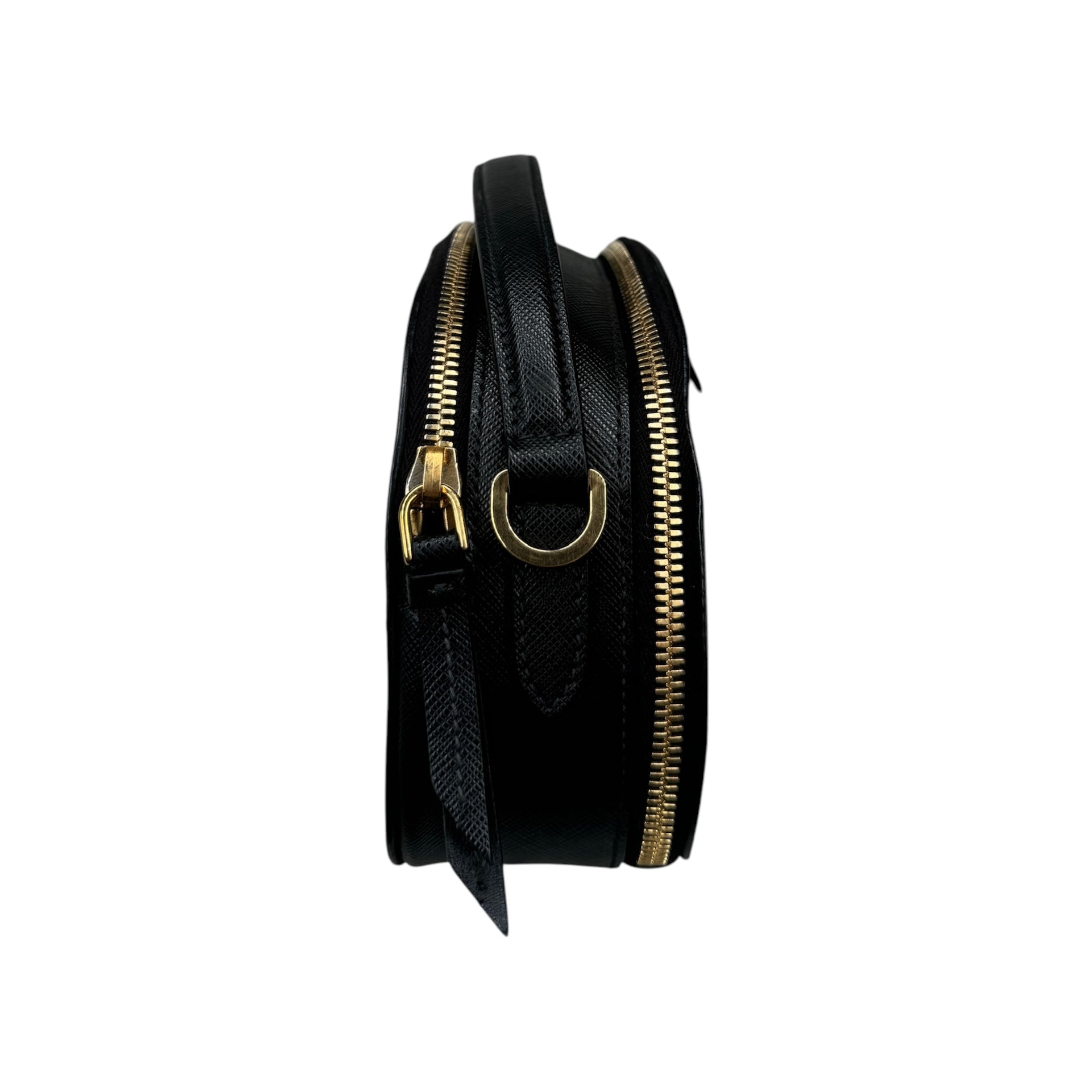 PRE-OWNED Odette Black Saffiano Shoulder Bag