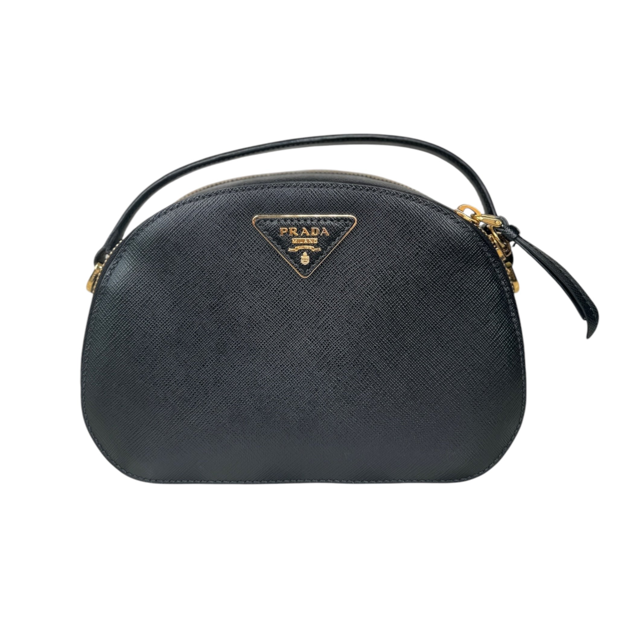PRE-OWNED Odette Black Saffiano Shoulder Bag