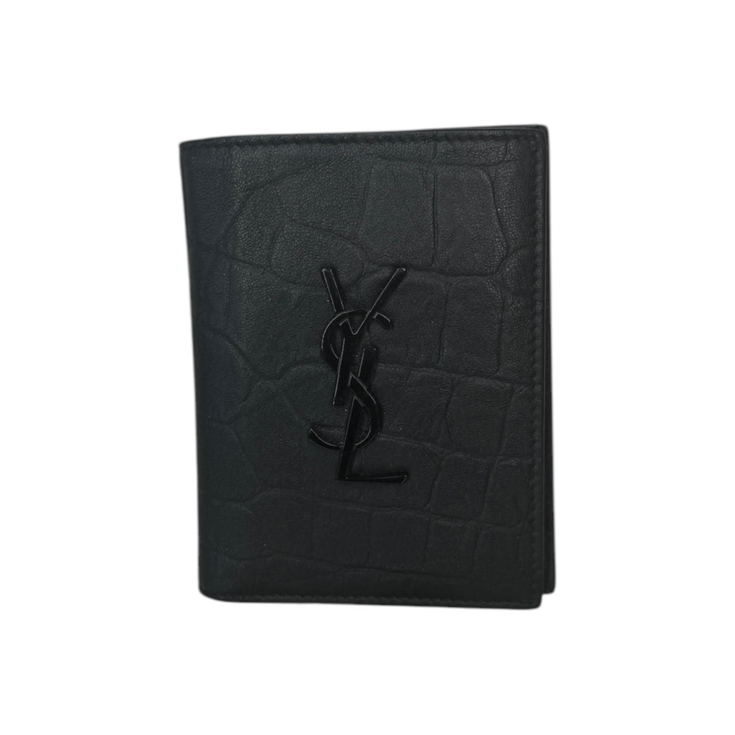 PRE-OWNED YSL Le Monogram Black Calfskin Card Holder