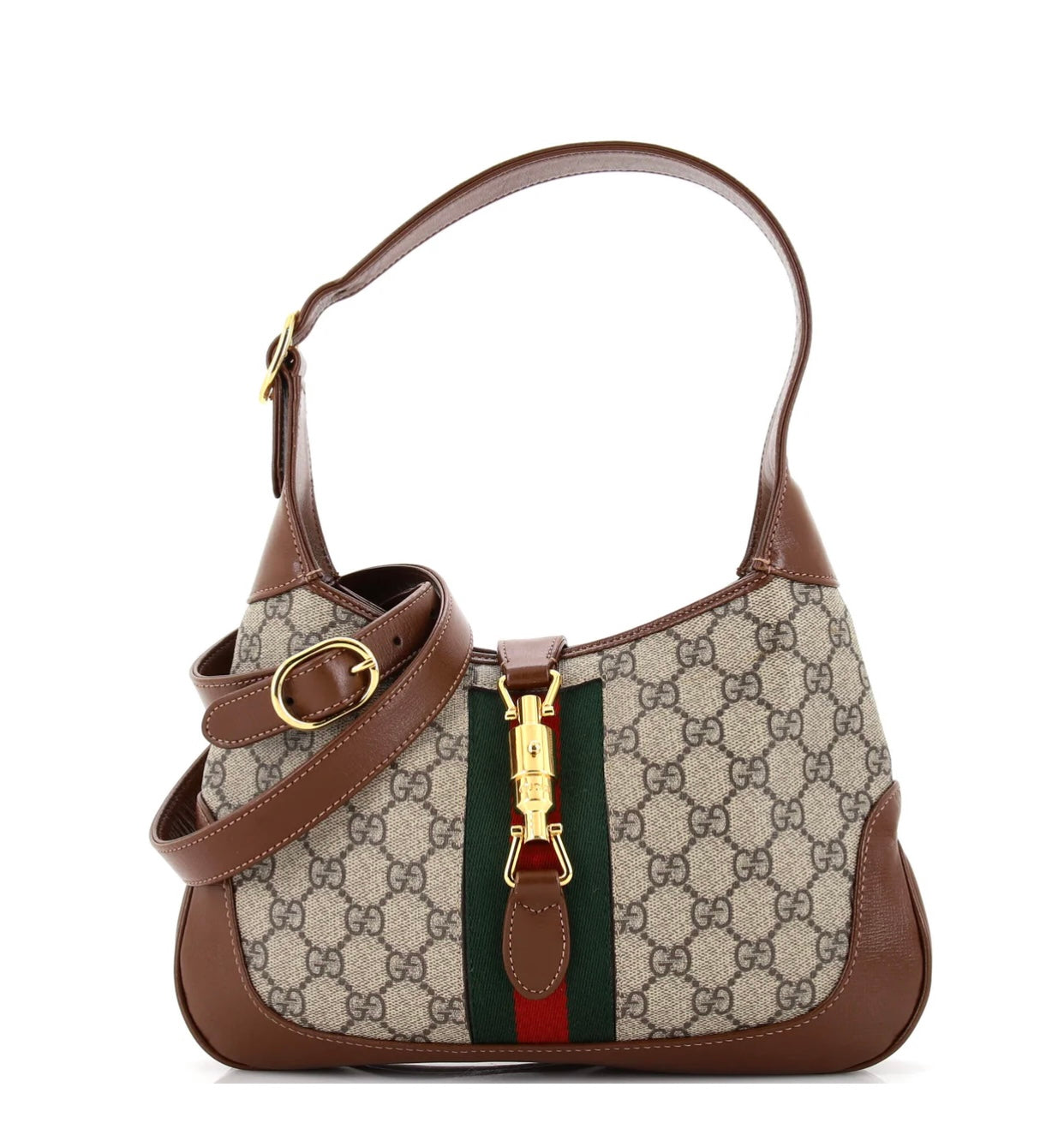 GUCCI - Bolso de mano Jackie 1961 Hobo GG de lona revestida, tamaño pequeño