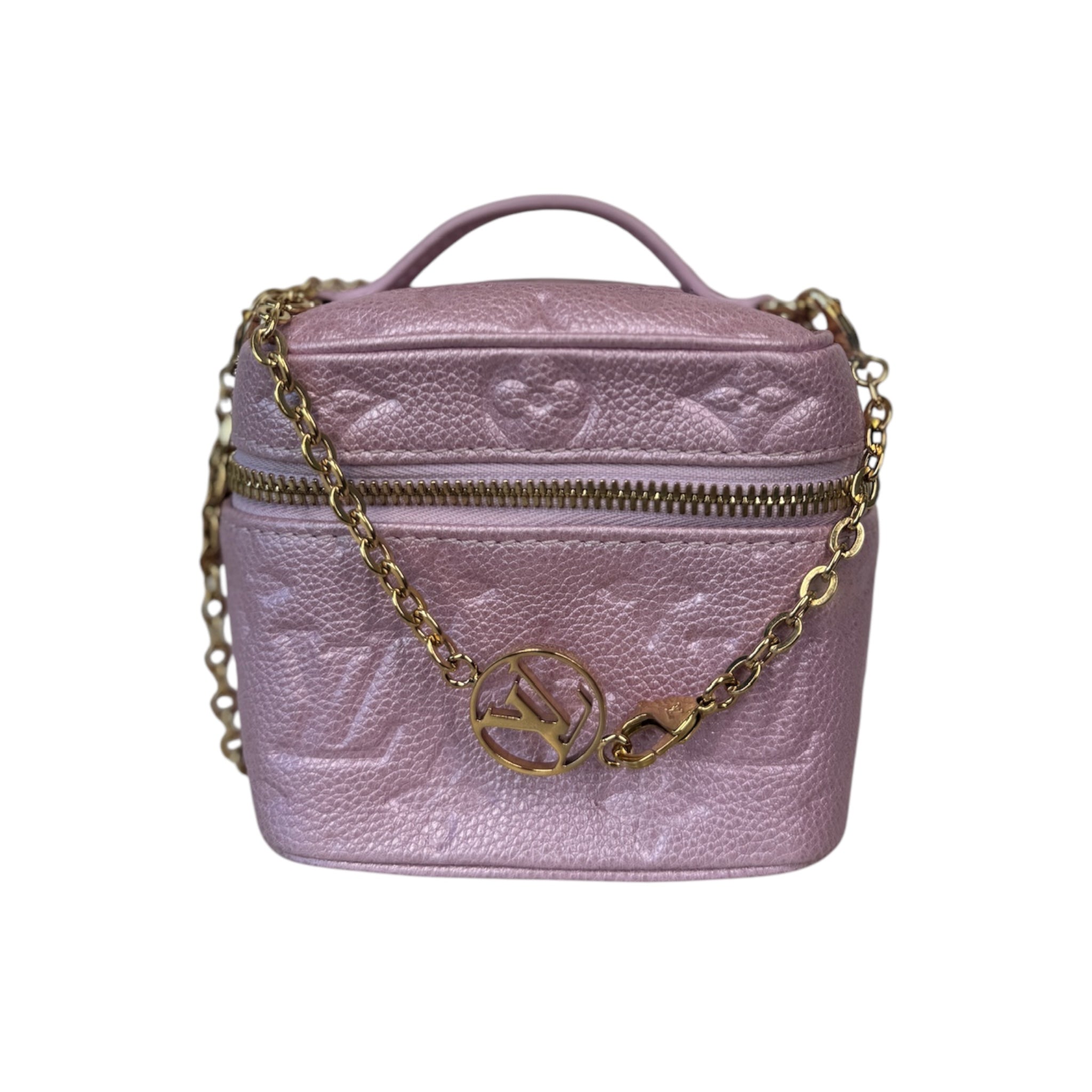 Bolso de hombro LV morado con microempreinte y monograma de segunda mano
