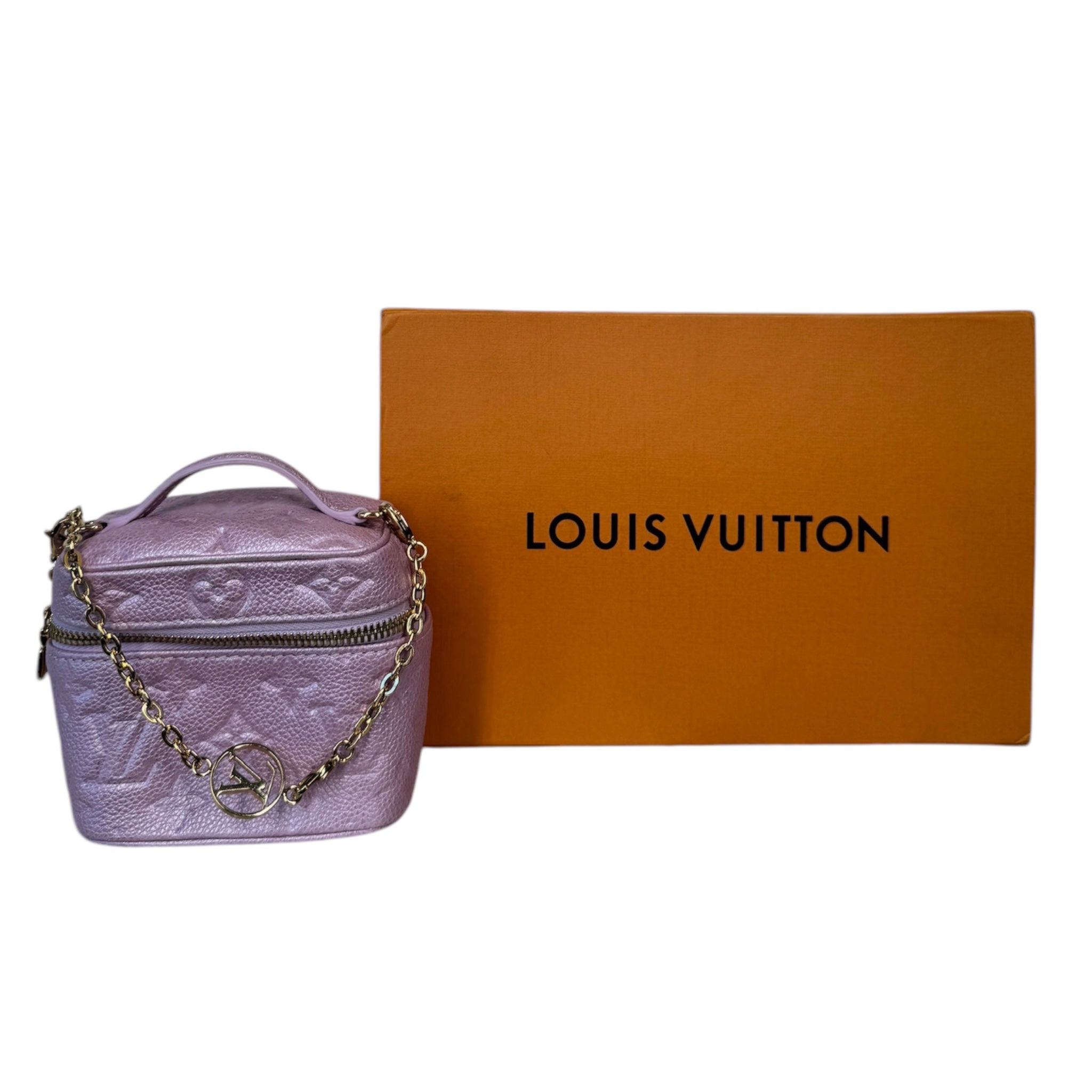 Bolso de hombro LV morado con microempreinte y monograma de segunda mano