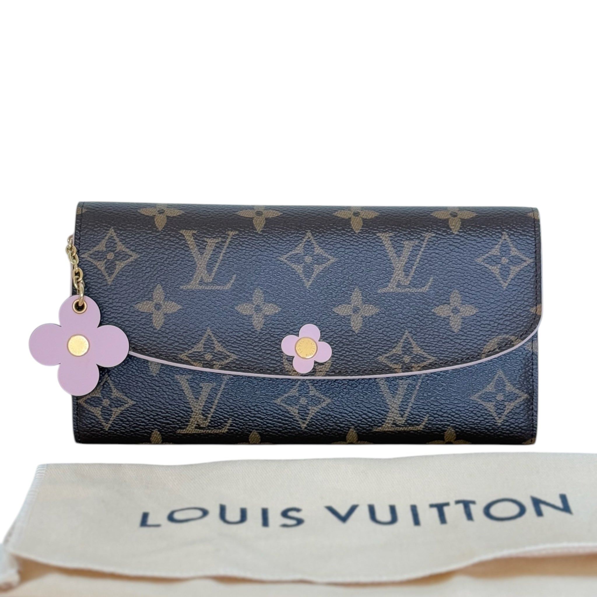 PRE-OWNED LV Emilie Flower Monogram Canvas Wallet