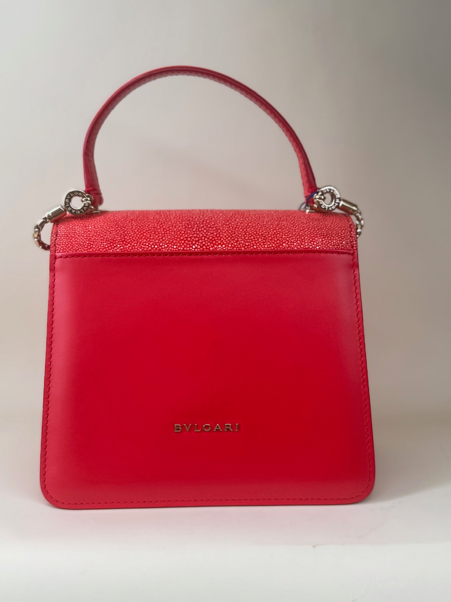 PRE-OWNED Red Stingray Serpenti Shoulder Bag