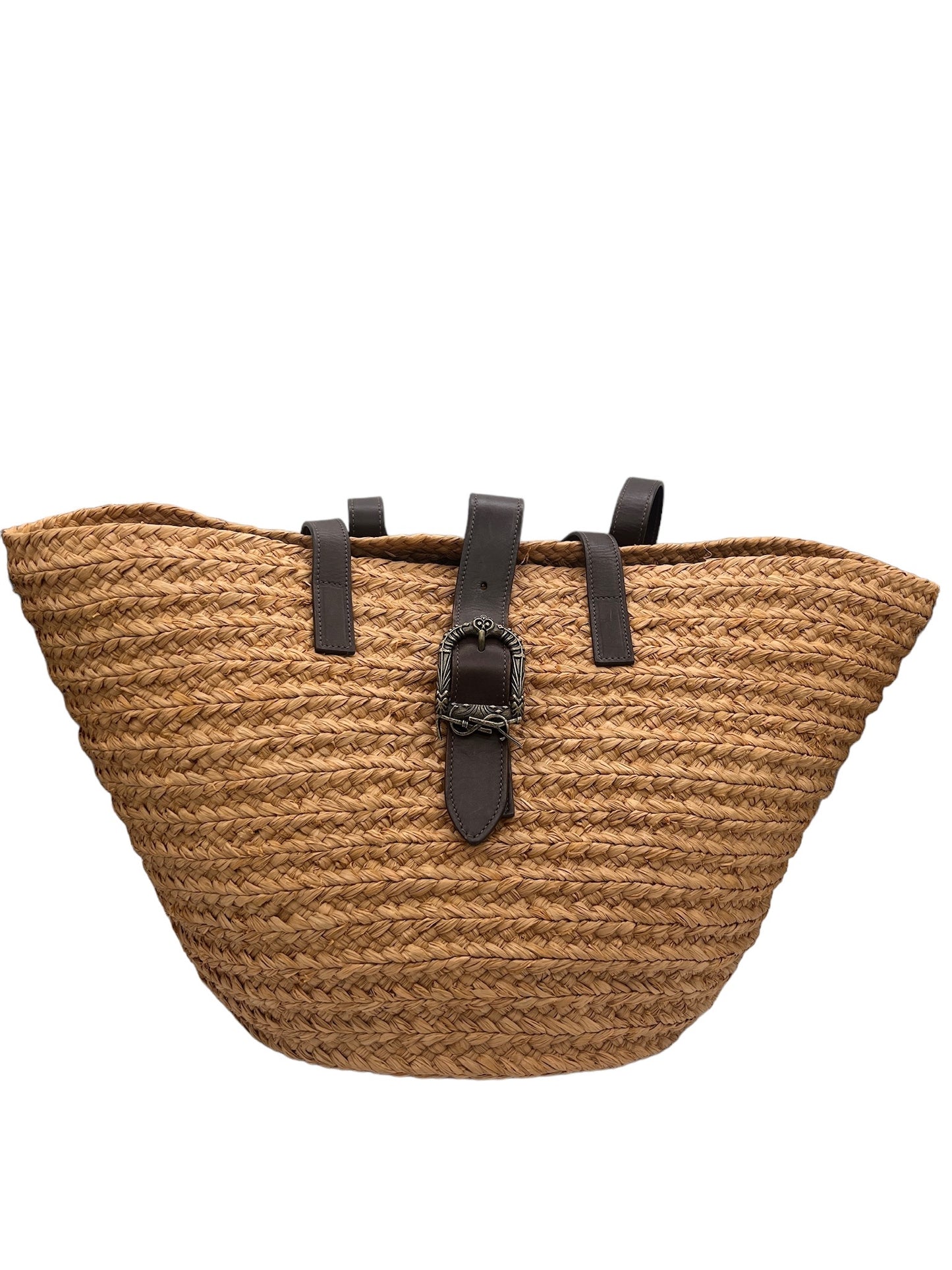 SAINT LAURENT - Panier Basket Raffia Tote