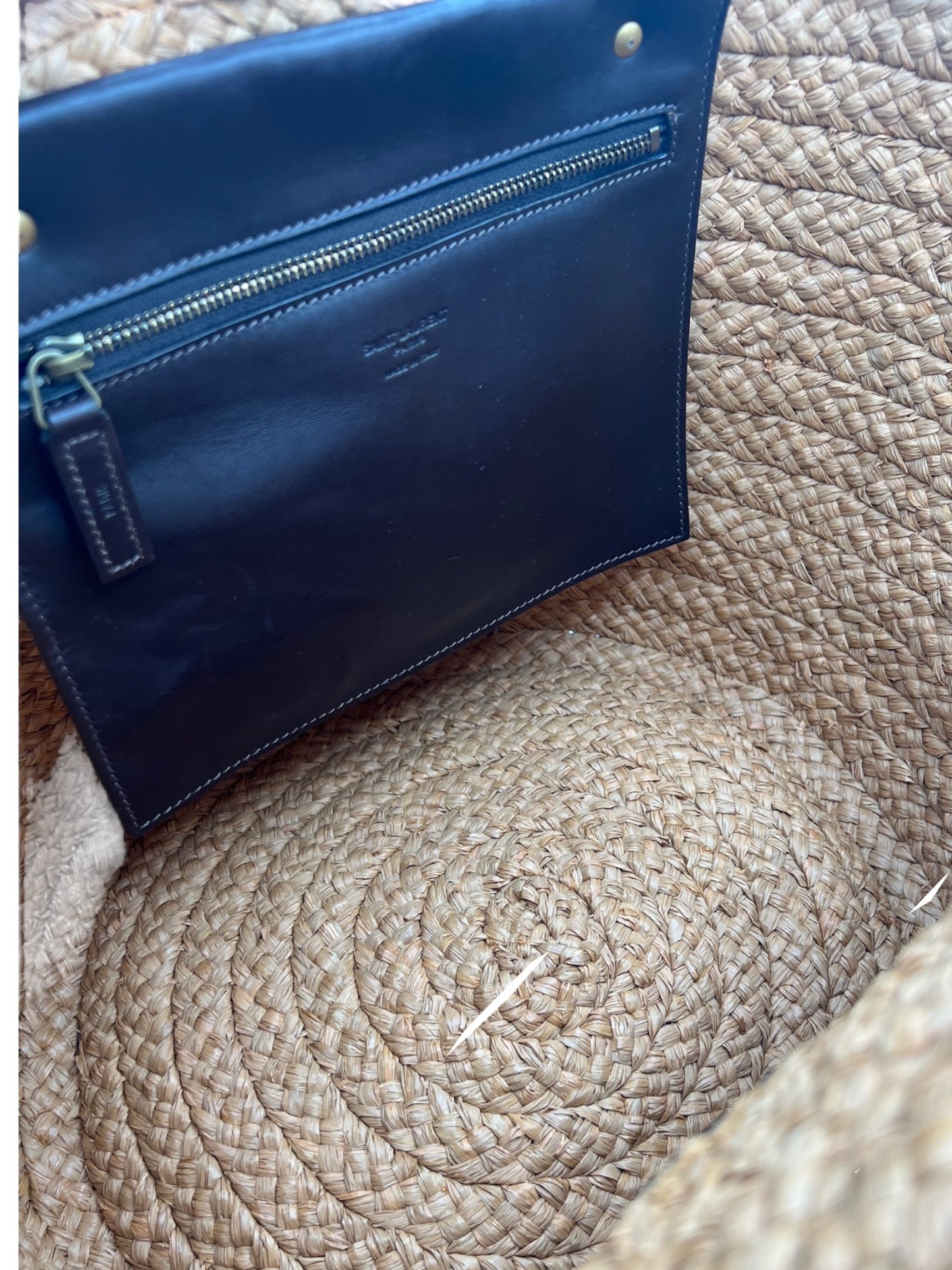 SAINT LAURENT - Panier Basket Raffia Tote