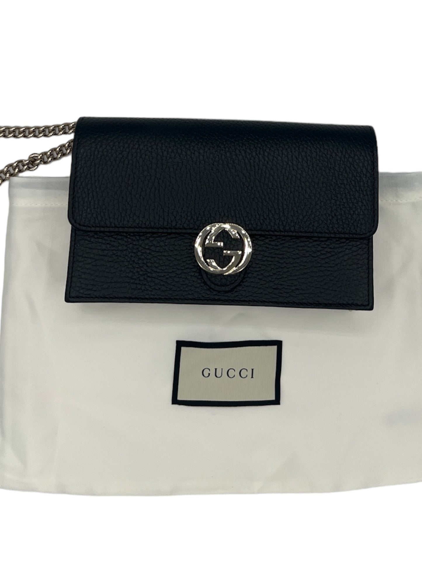 GUCCI - Black GG Interlocking Crossbody Bag