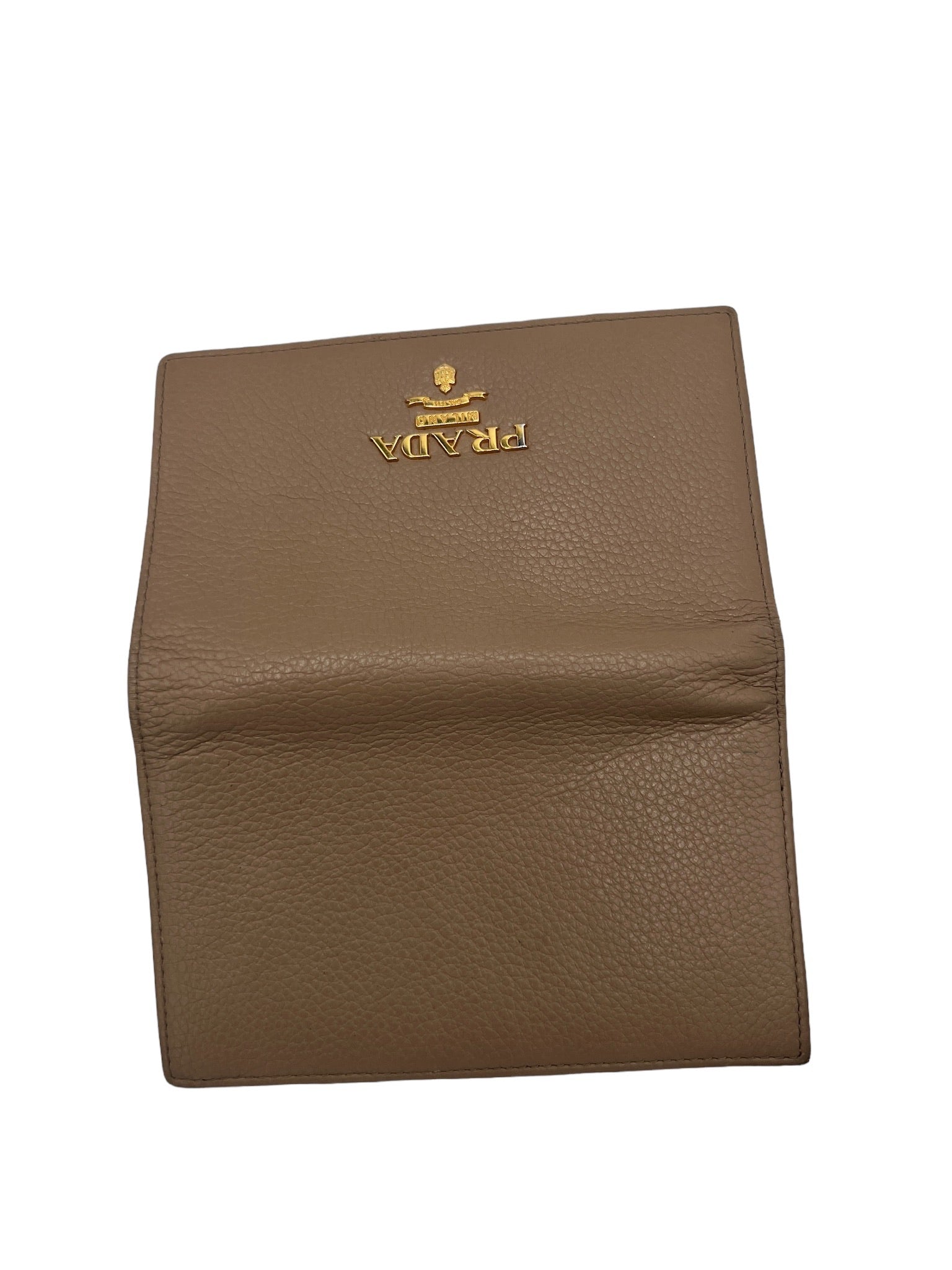 PRADA - Light Brown Leather Bill Holder