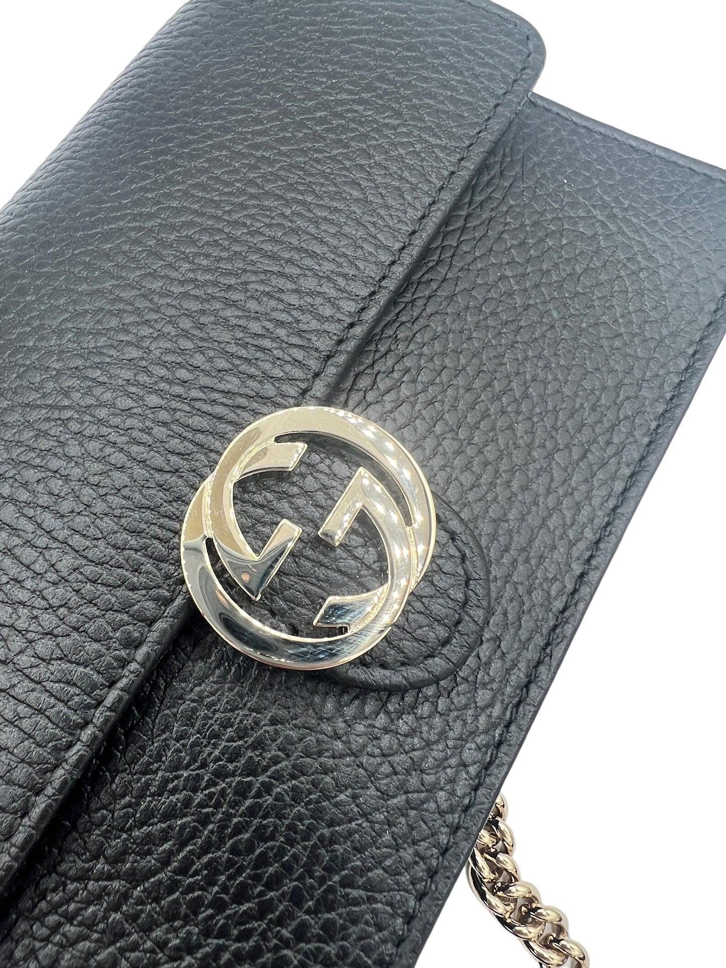 GUCCI - Black GG Interlocking Crossbody Bag