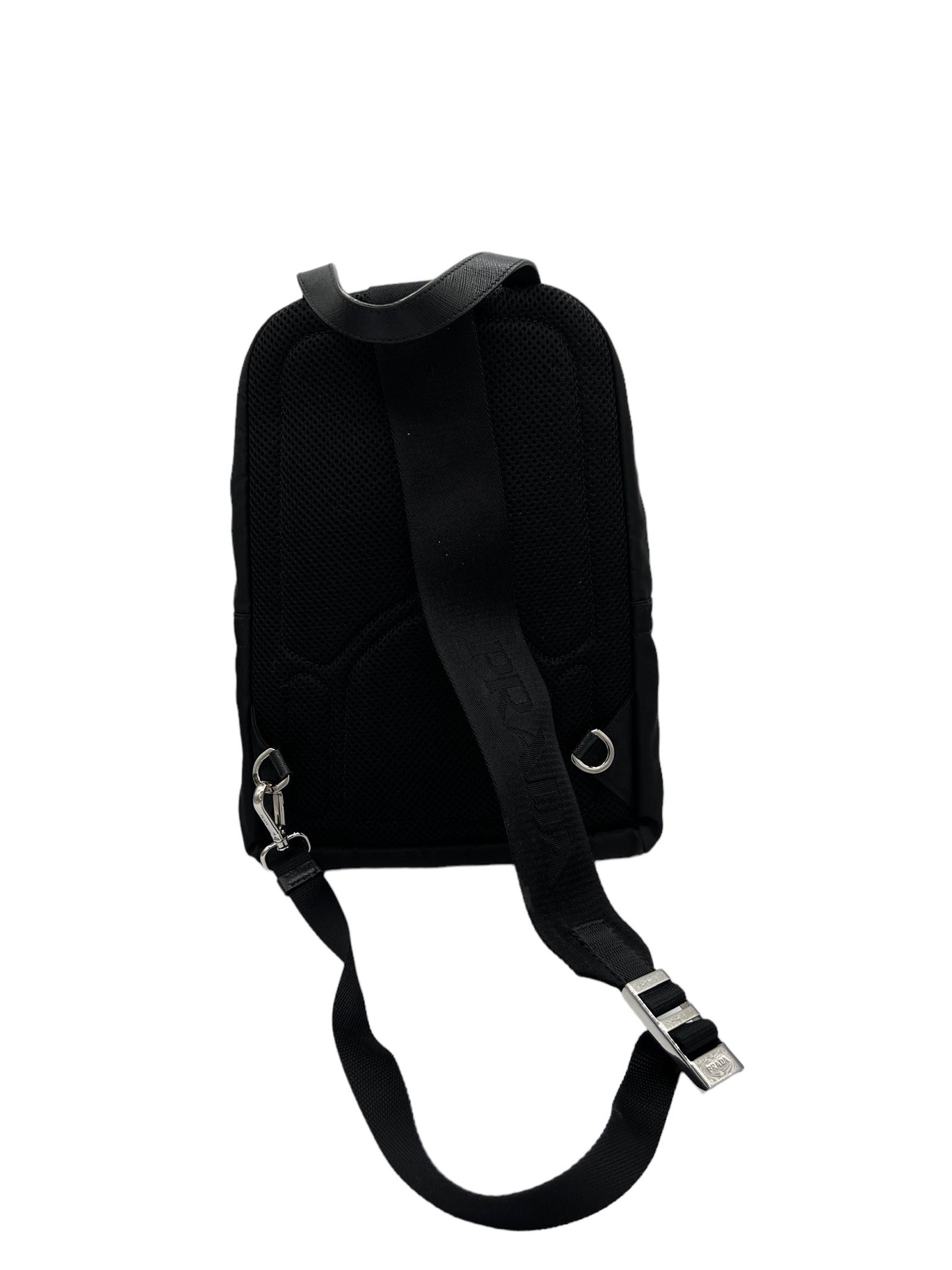 PRADA - Smalto Black Multi Nylon Saffiano Backpack