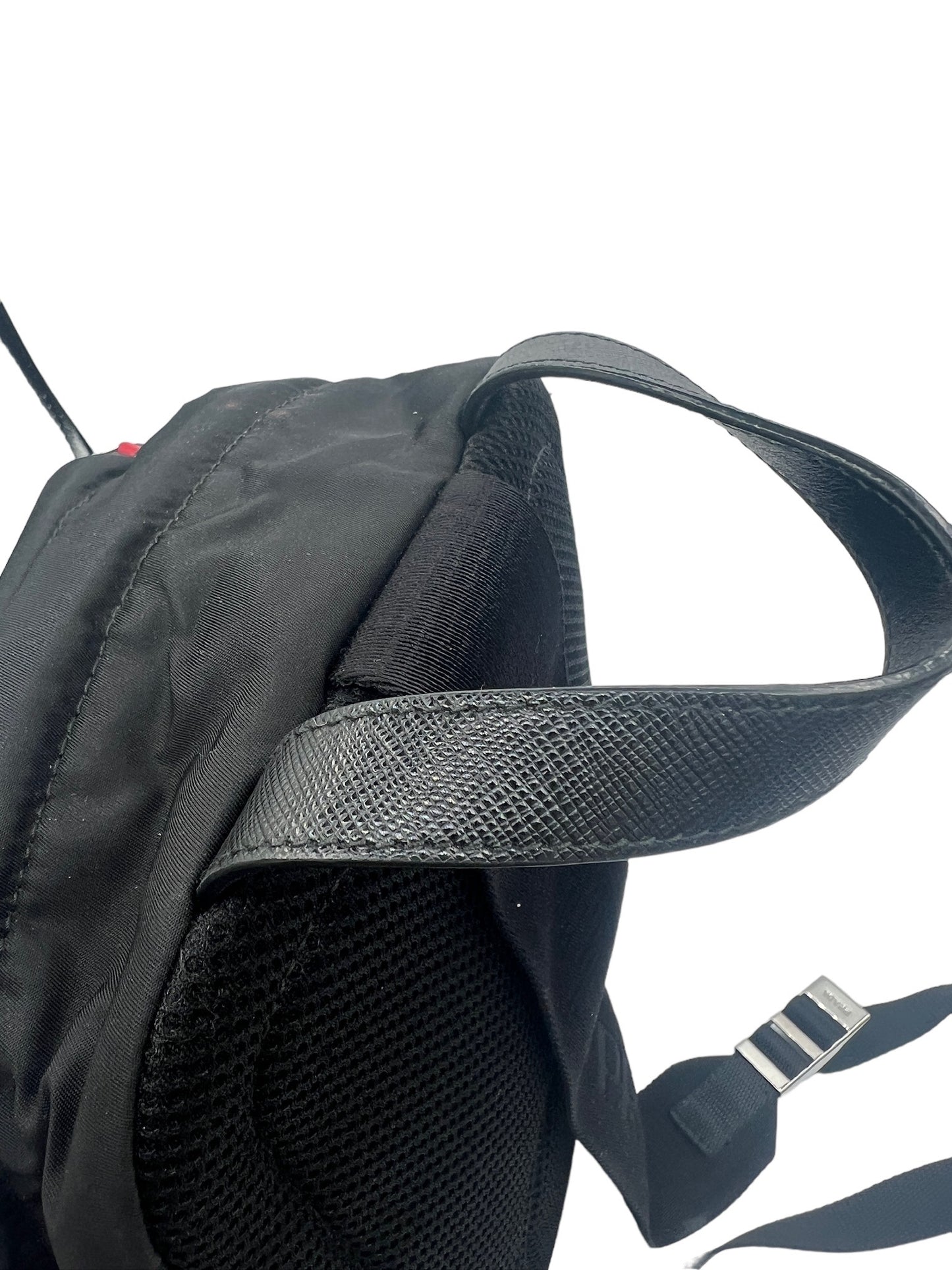 PRADA - Smalto Black Multi Nylon Saffiano Backpack