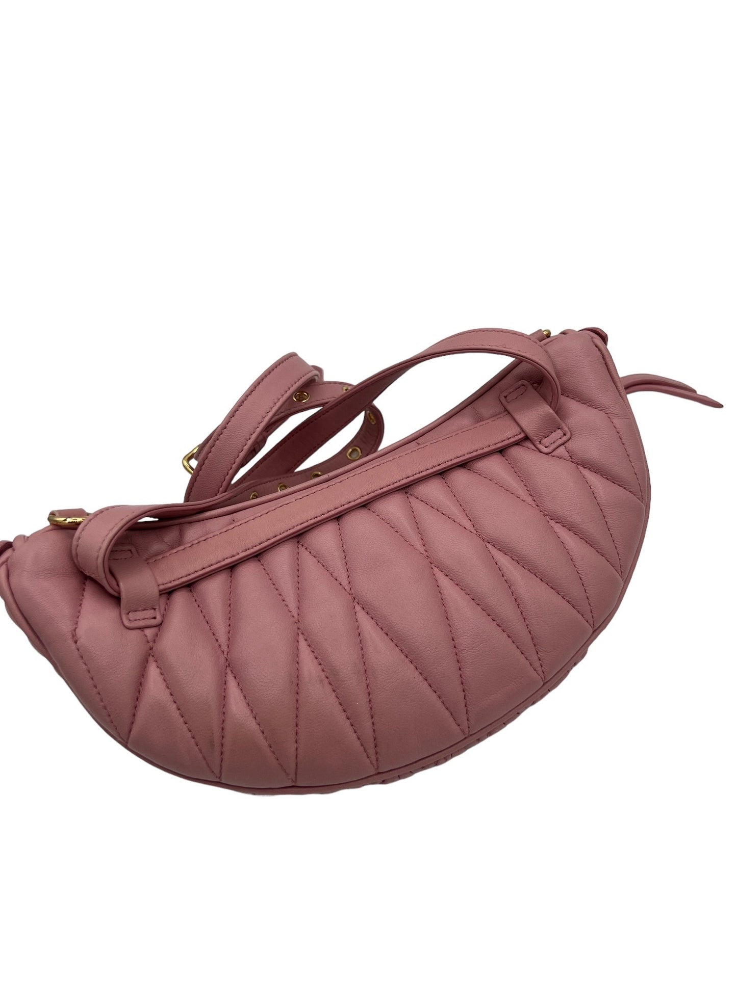 MIUMIU - Pink Leather Matelasse Bum Bag