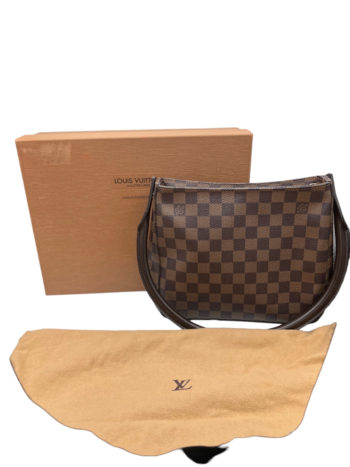 LOUIS VUITTON - Looping MM Ebene Damier Canvas Shoulder Bag