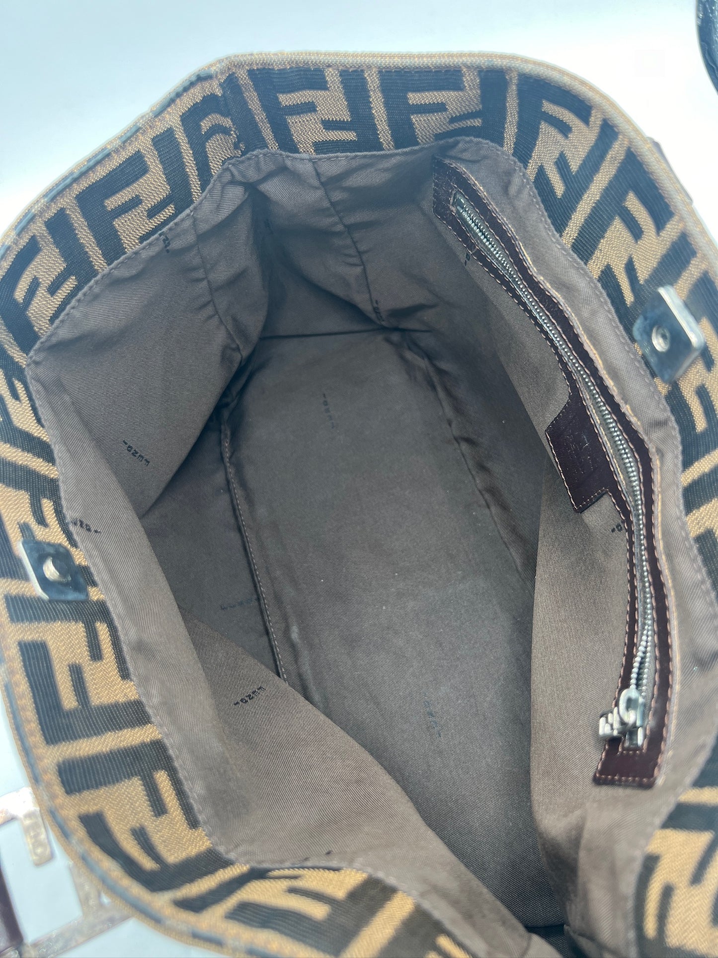 FENDI - Zucca Brown Jacquard Tote Bag