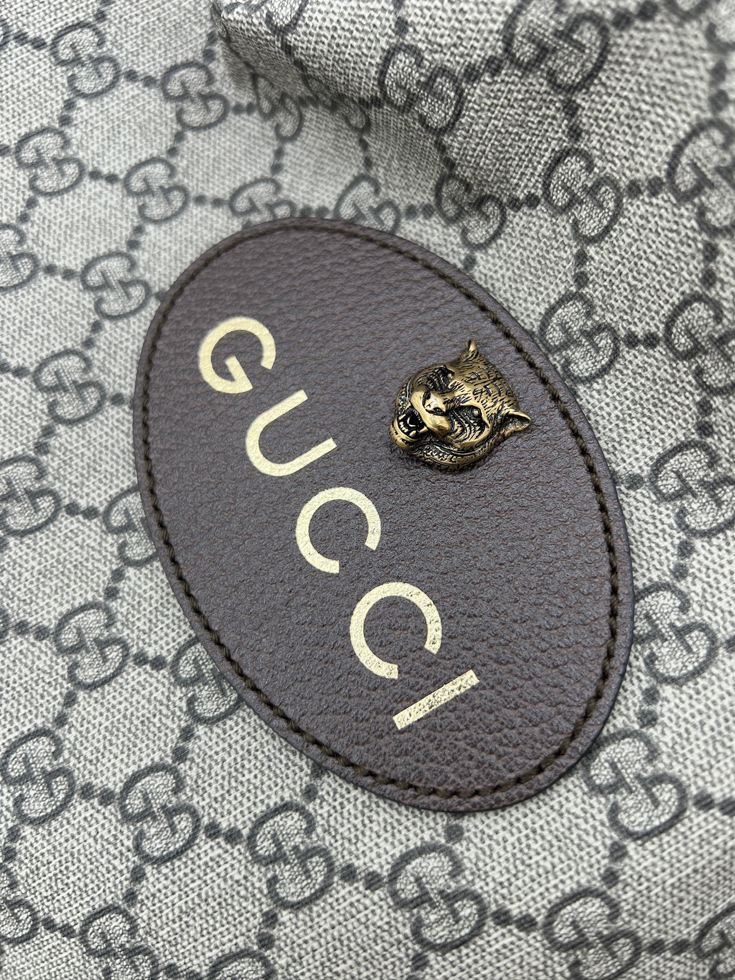 GUCCI - GG Beige Supreme Canvas Drawstring Backpack