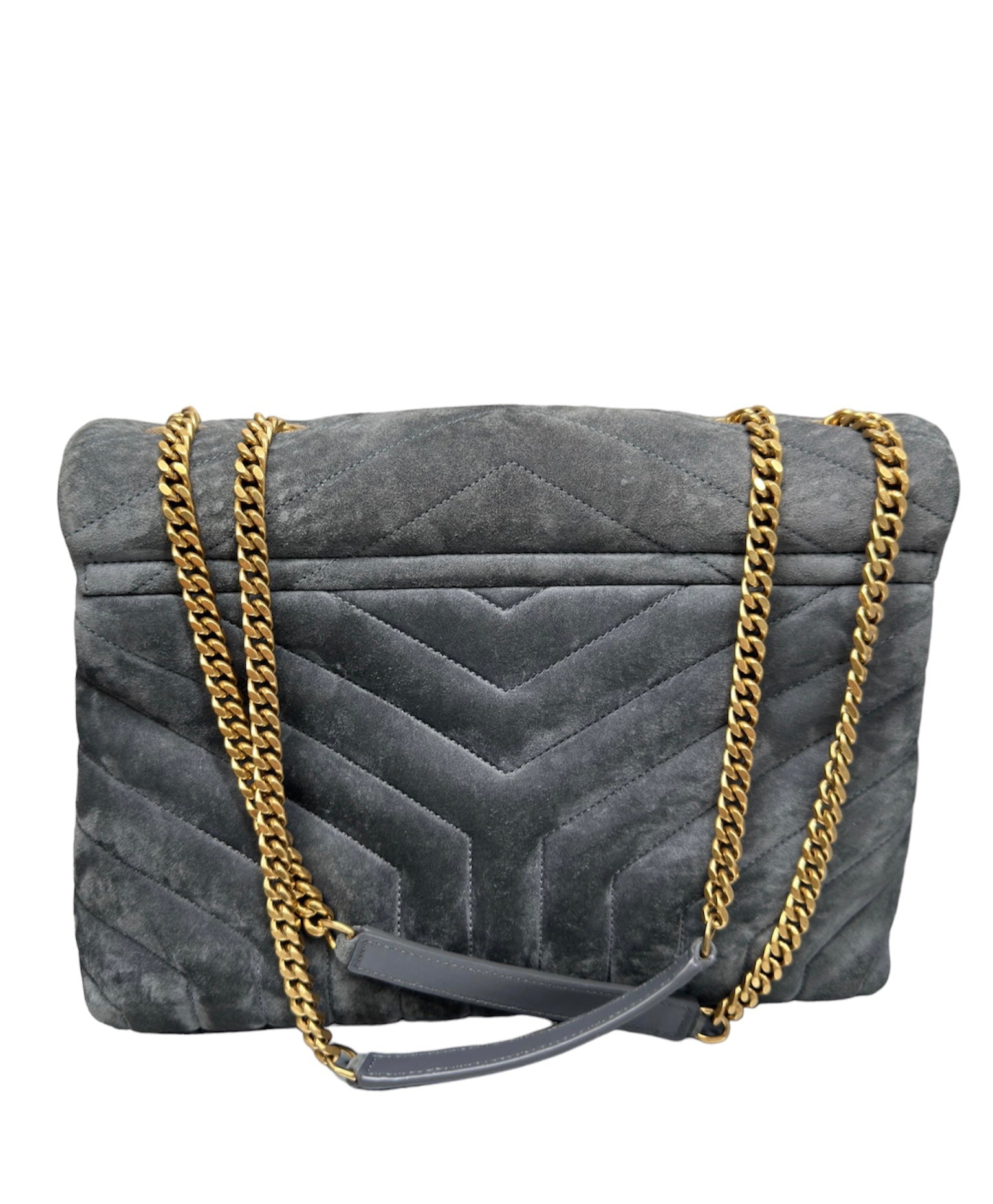 SAINT LAURENT Loulou medium quilted suede shoulder bag