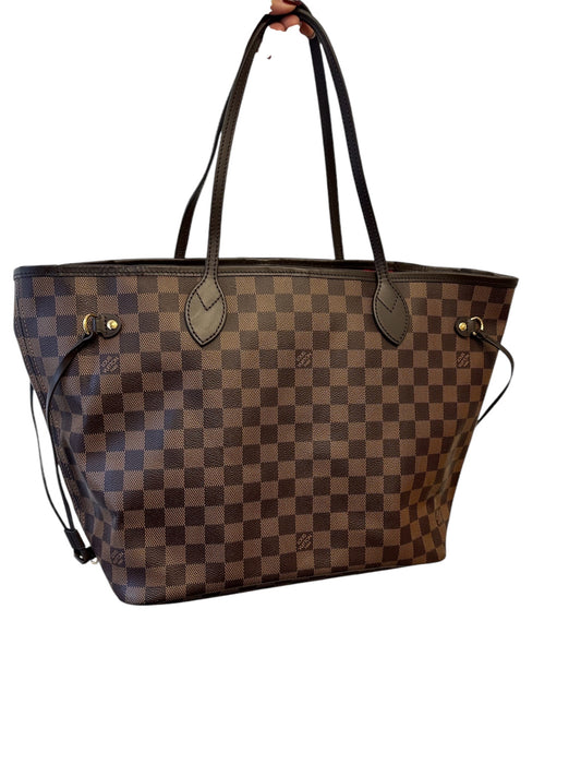 PRE-OWNED LV Neverfull MM Damier Ebene Canvas Shoulder Bag