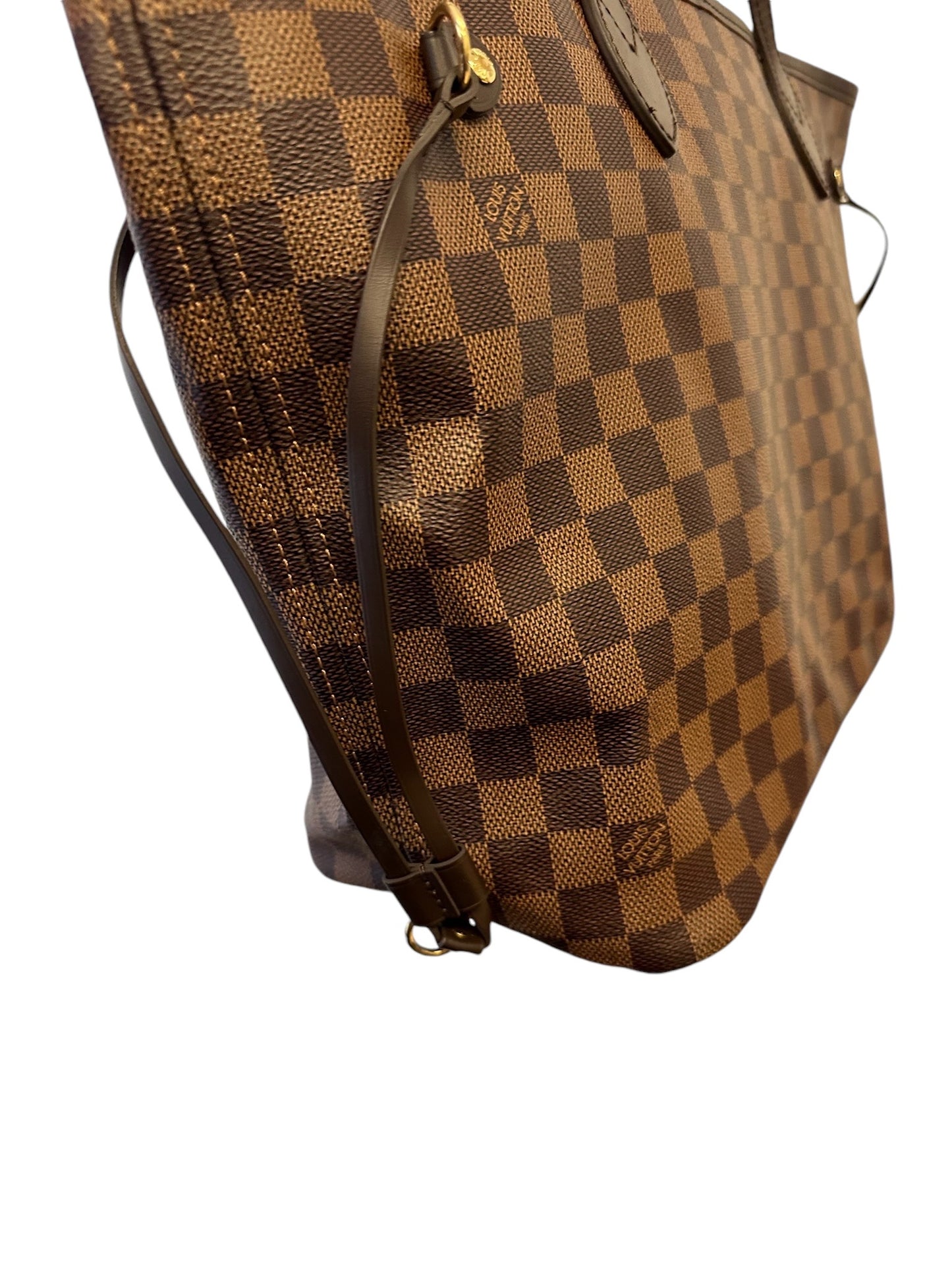 PRE-OWNED LV Neverfull MM Damier Ebene Canvas Shoulder Bag