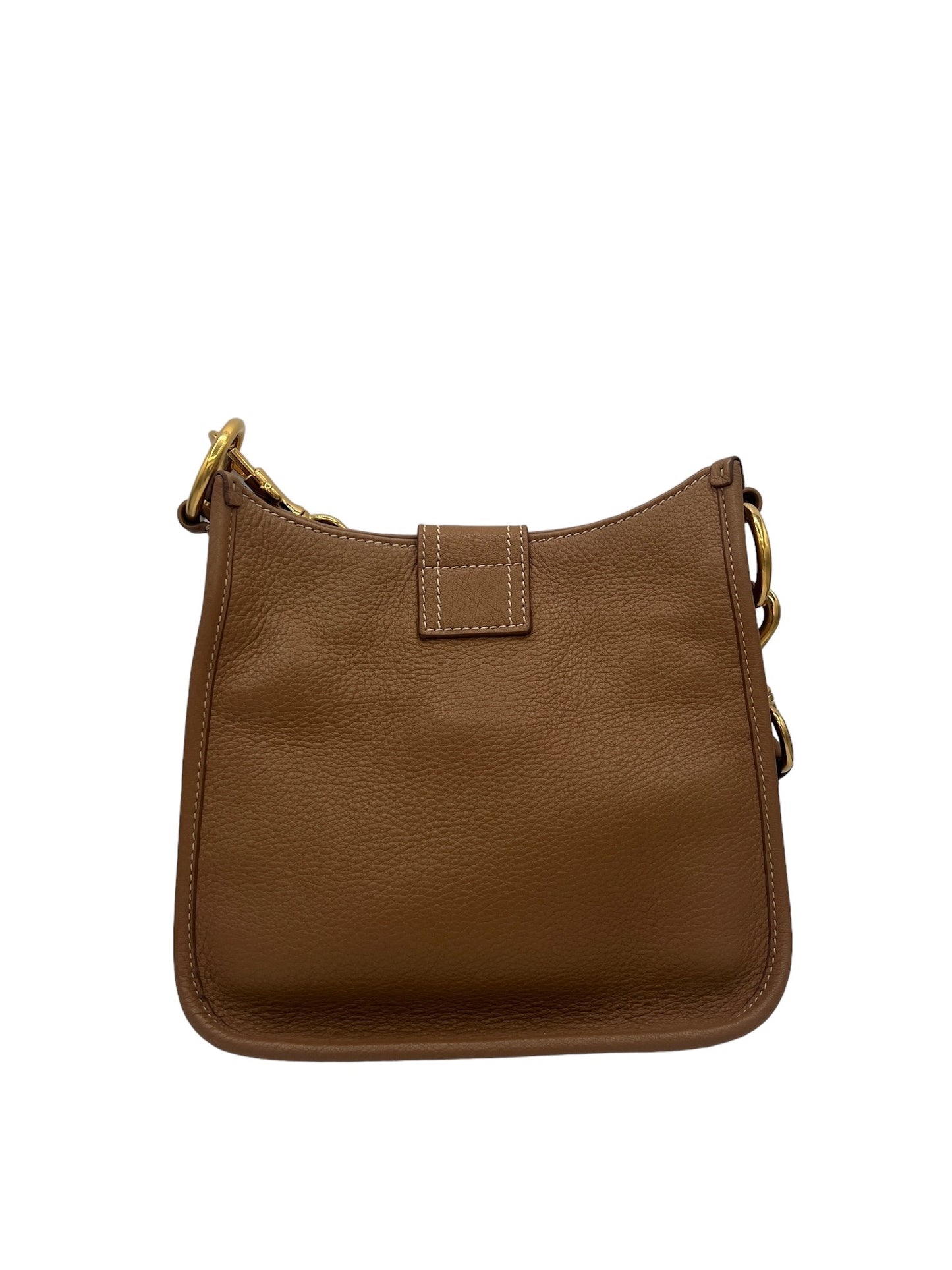 MIUMIU - Brown Leather Logo Shoulder Bag