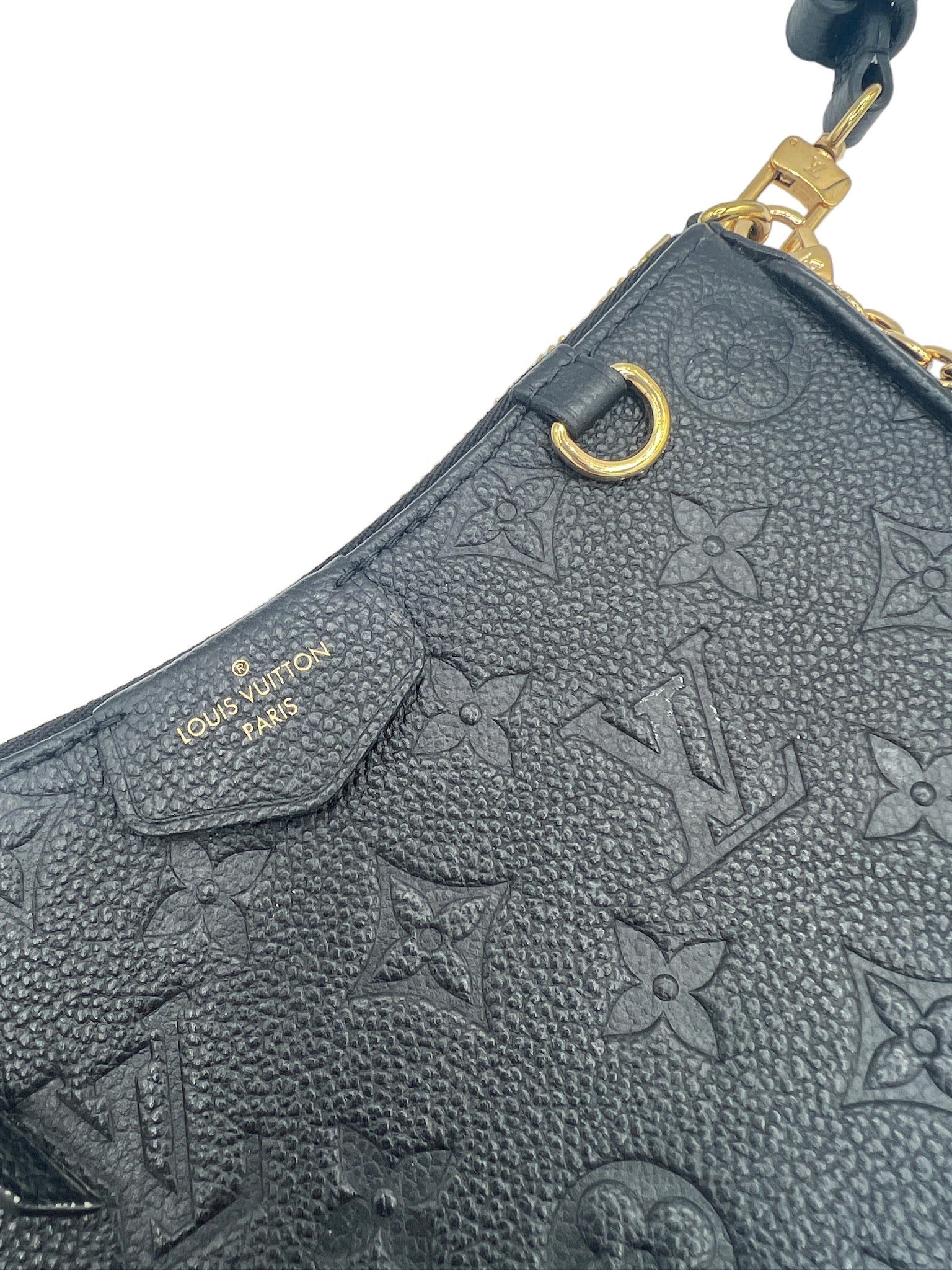 LOUIS VUITTON - Bolso de hombro Easy Pouch de piel con monograma negro