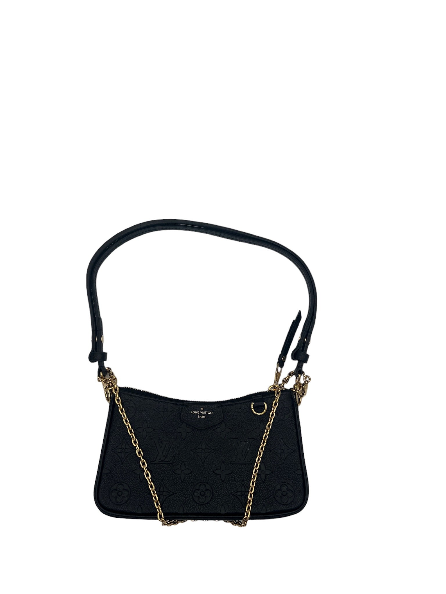 LOUIS VUITTON - Bolso de hombro Easy Pouch de piel con monograma negro