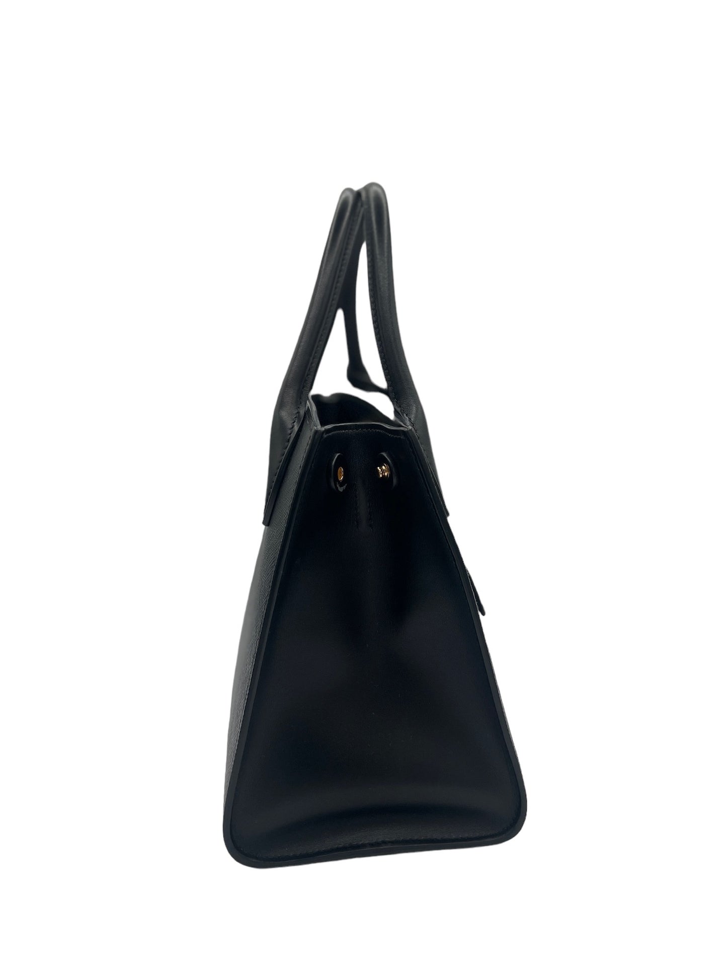 PRADA - Bolso tote monocromático de piel negra