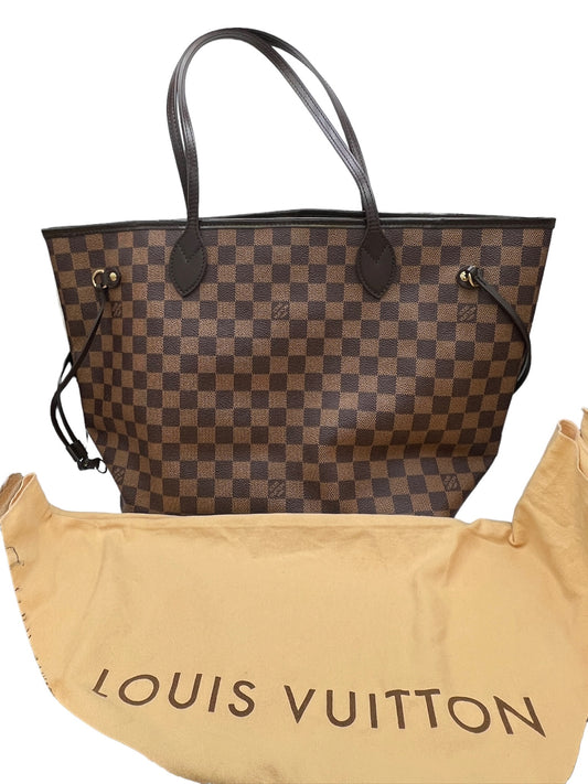 LOUIS VUITTON - Neverfull MM Ebene Damier Canvas Tote Bag