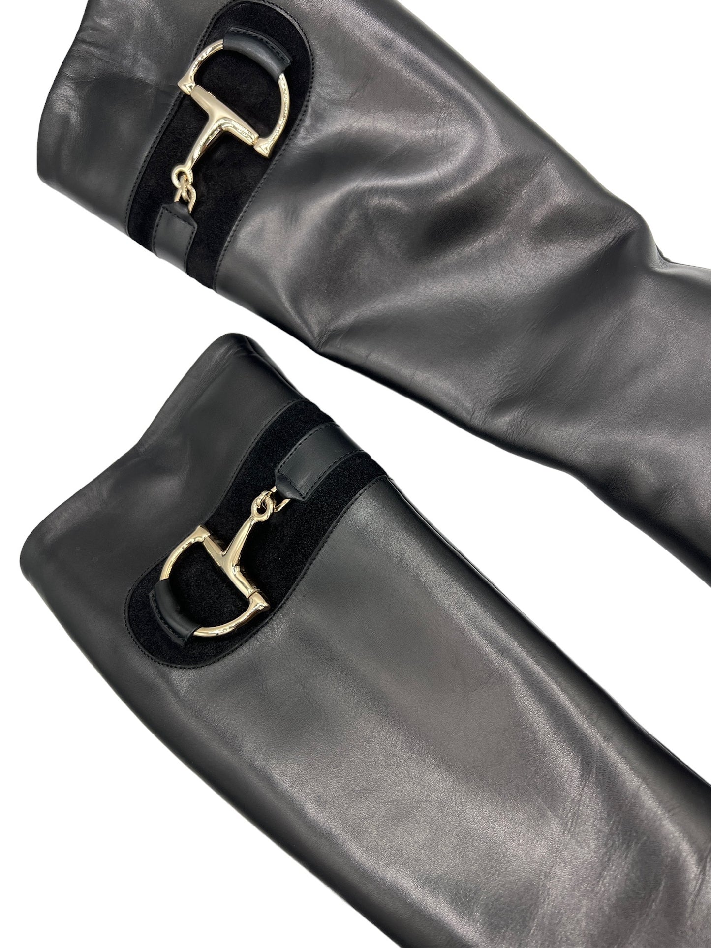 GUCCI - Black Leather Boots Size 37