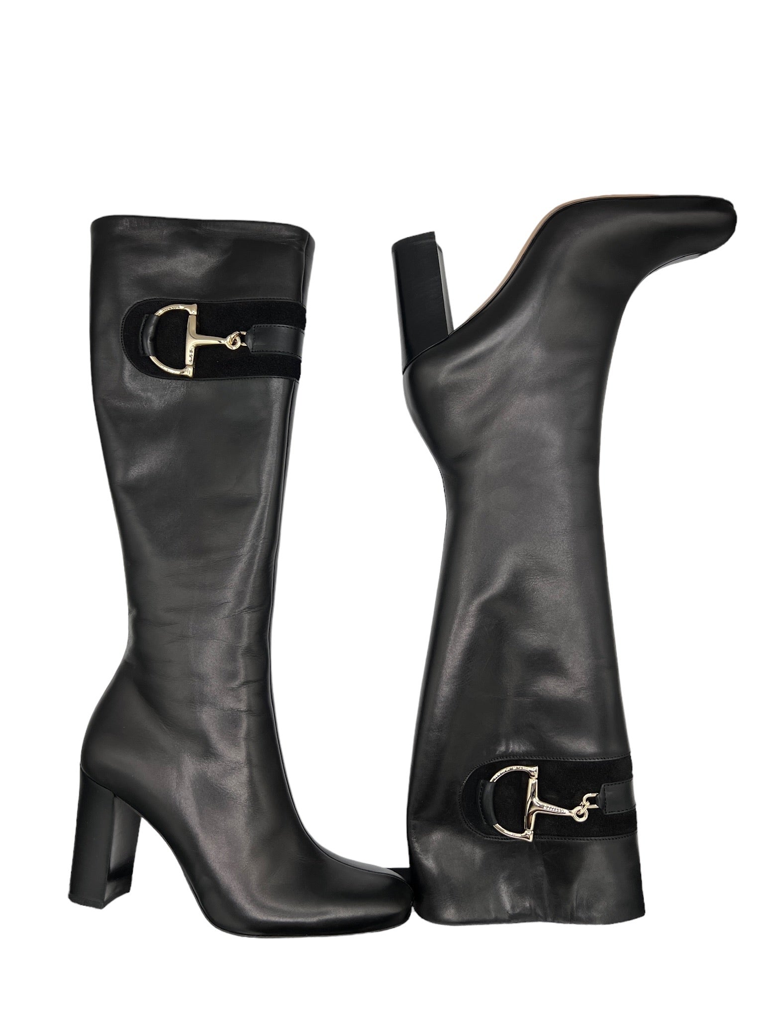 GUCCI - Botas de piel negras talla 37