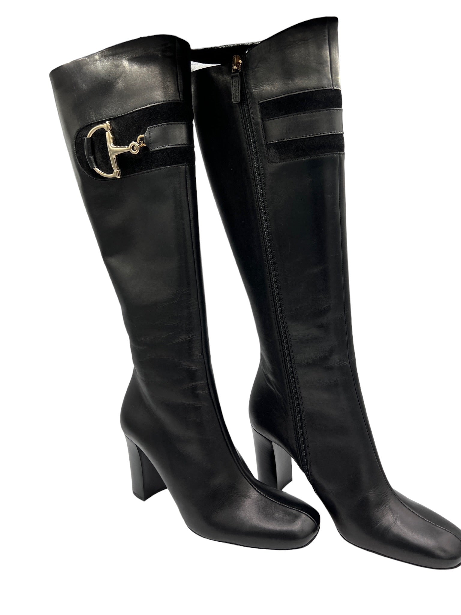 GUCCI - Botas de piel negras talla 37