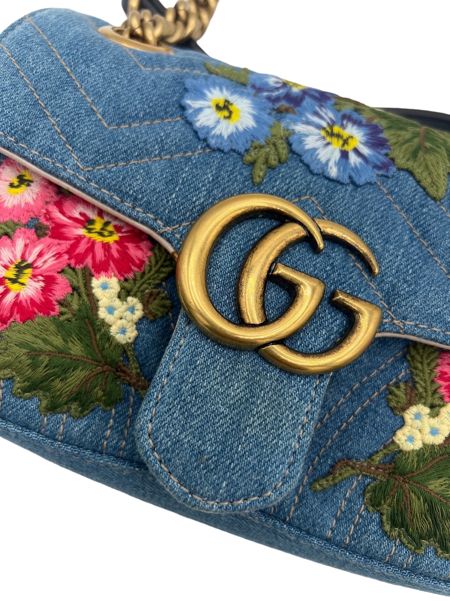 GUCCI - GG Marmont Multi Denim Shoulder Bag