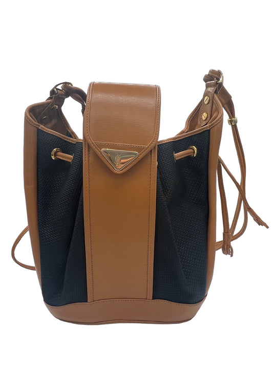 YVES SAINT LAURENT - Vintage Brown Leather Shoulder Bag
