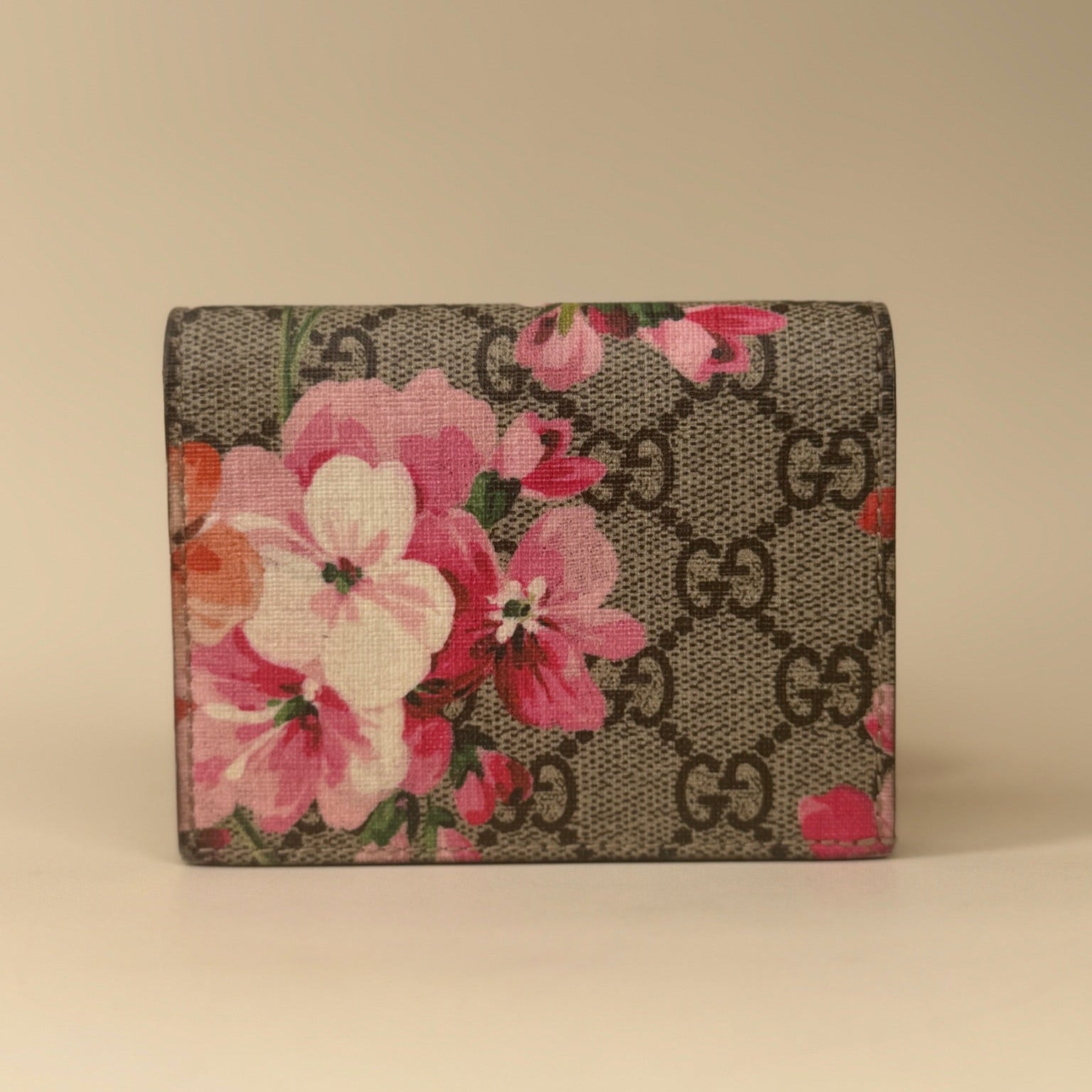 Estuche para tarjetas GG Supreme Monogram Blooms USADO