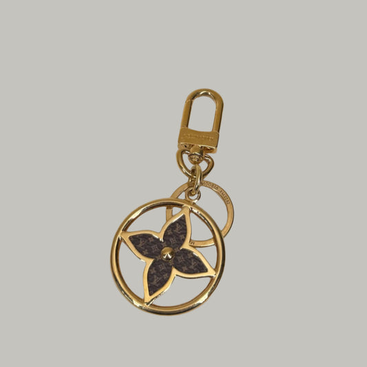 PRE-OWNED LV Monogram Puzzle Flower Bag Charm Key Holder