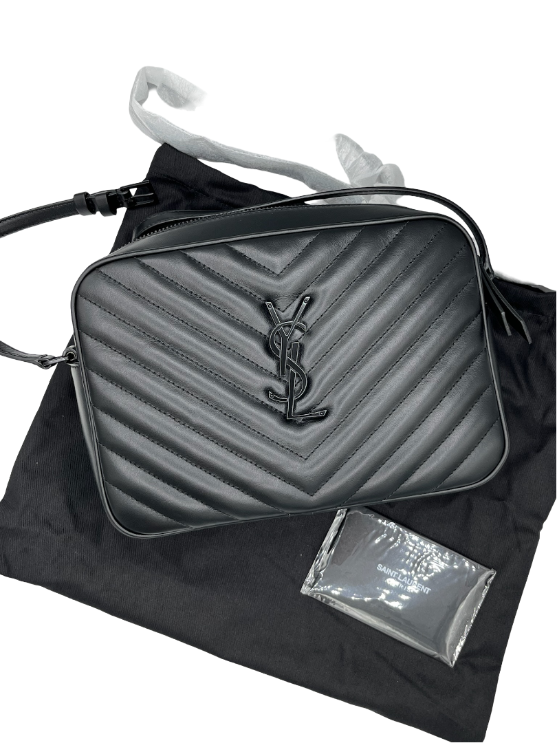 SAINT LAURENT - Lou Camera Bag Matelasse Chevron Leather with Pocket