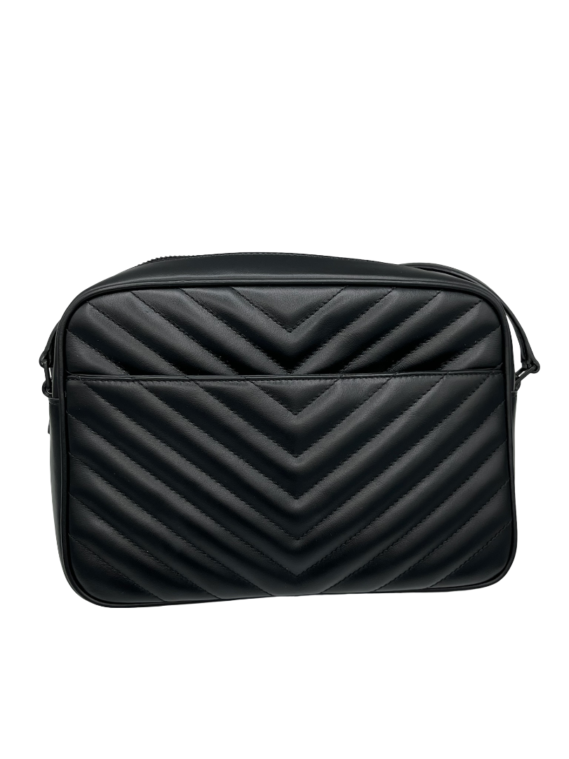 SAINT LAURENT - Lou Camera Bag Matelasse Chevron Leather with Pocket