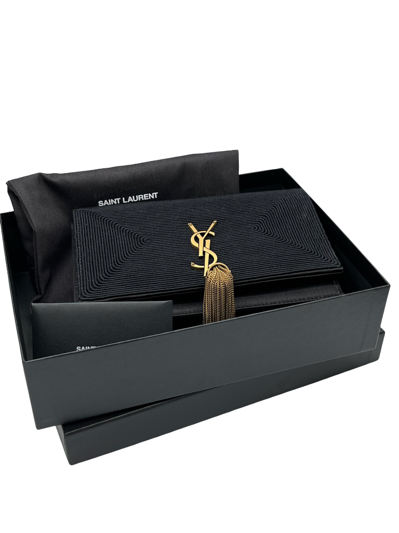 SAINT LAURENT - Black Kate Tassel Chain Bag