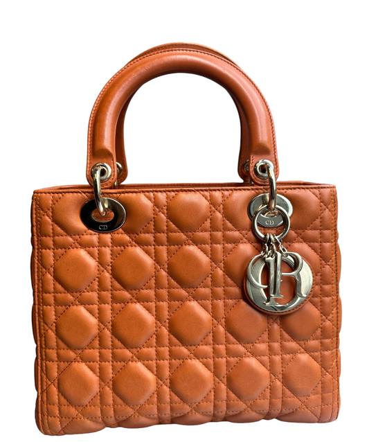 DIOR - Lady Dior Tan Cannage Leather