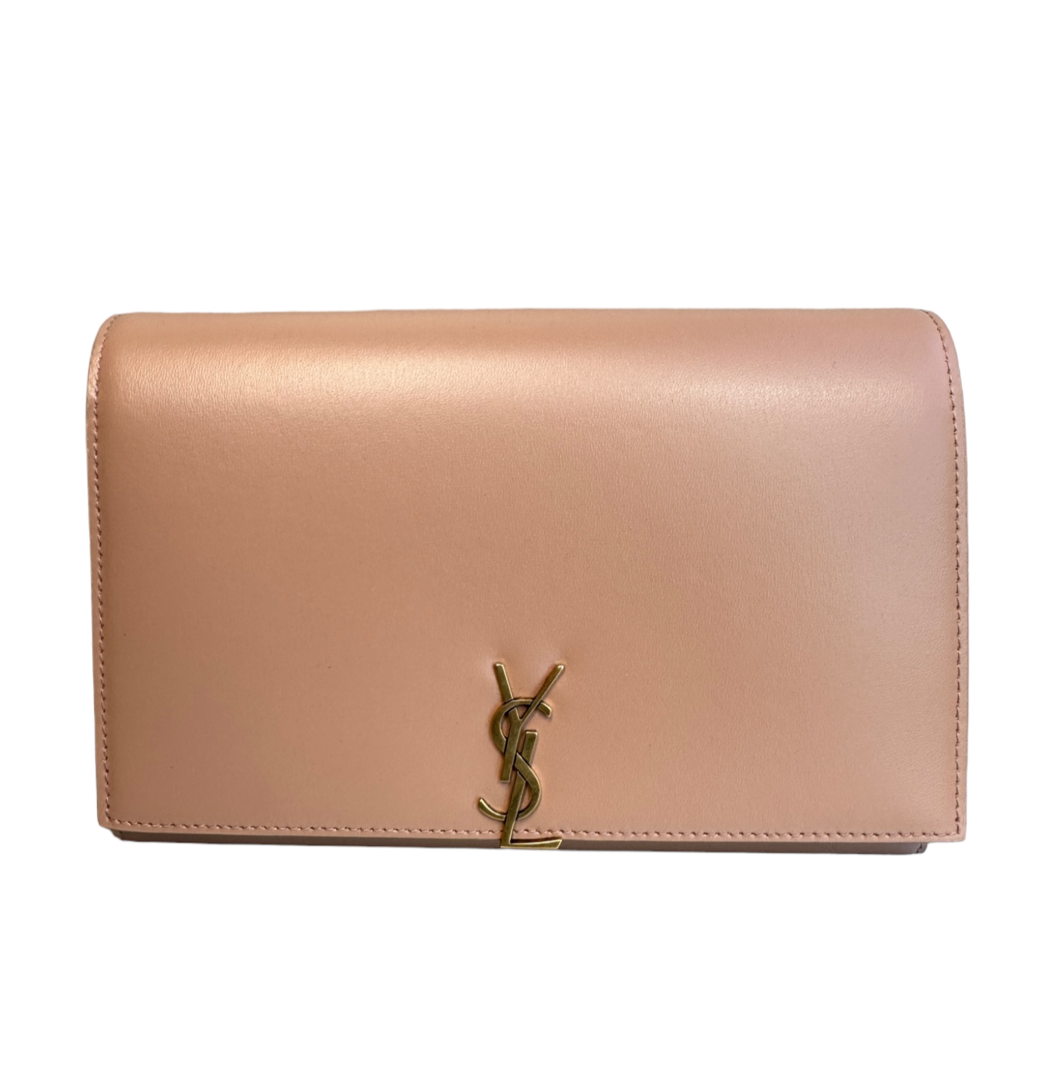 SAINT LAURENT - Peach Wallet on Chain