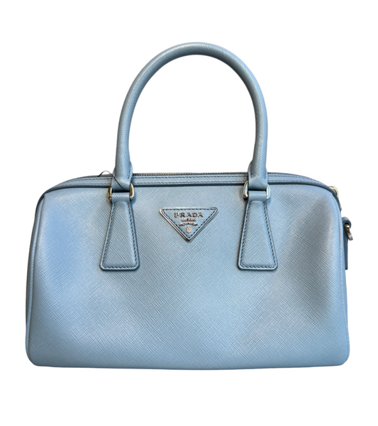 PRADA - Cartera de piel saffiano azul